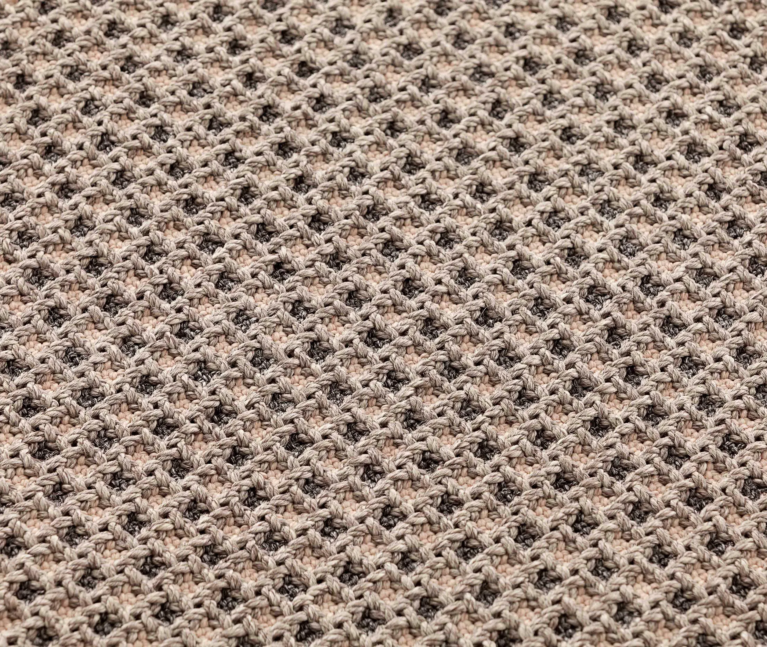Diagonal Outdoor Rug - Terracotta, Polypropylene