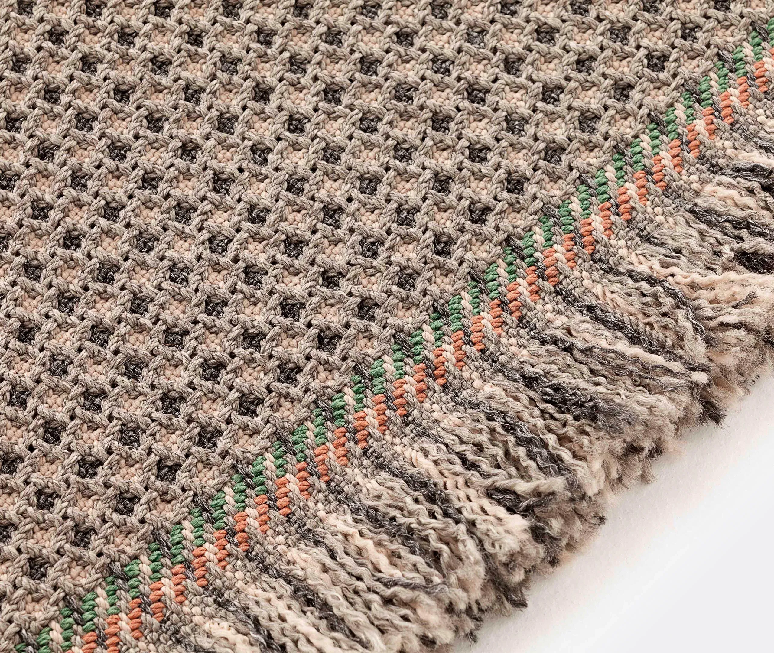 Diagonal Outdoor Rug - Terracotta, Polypropylene