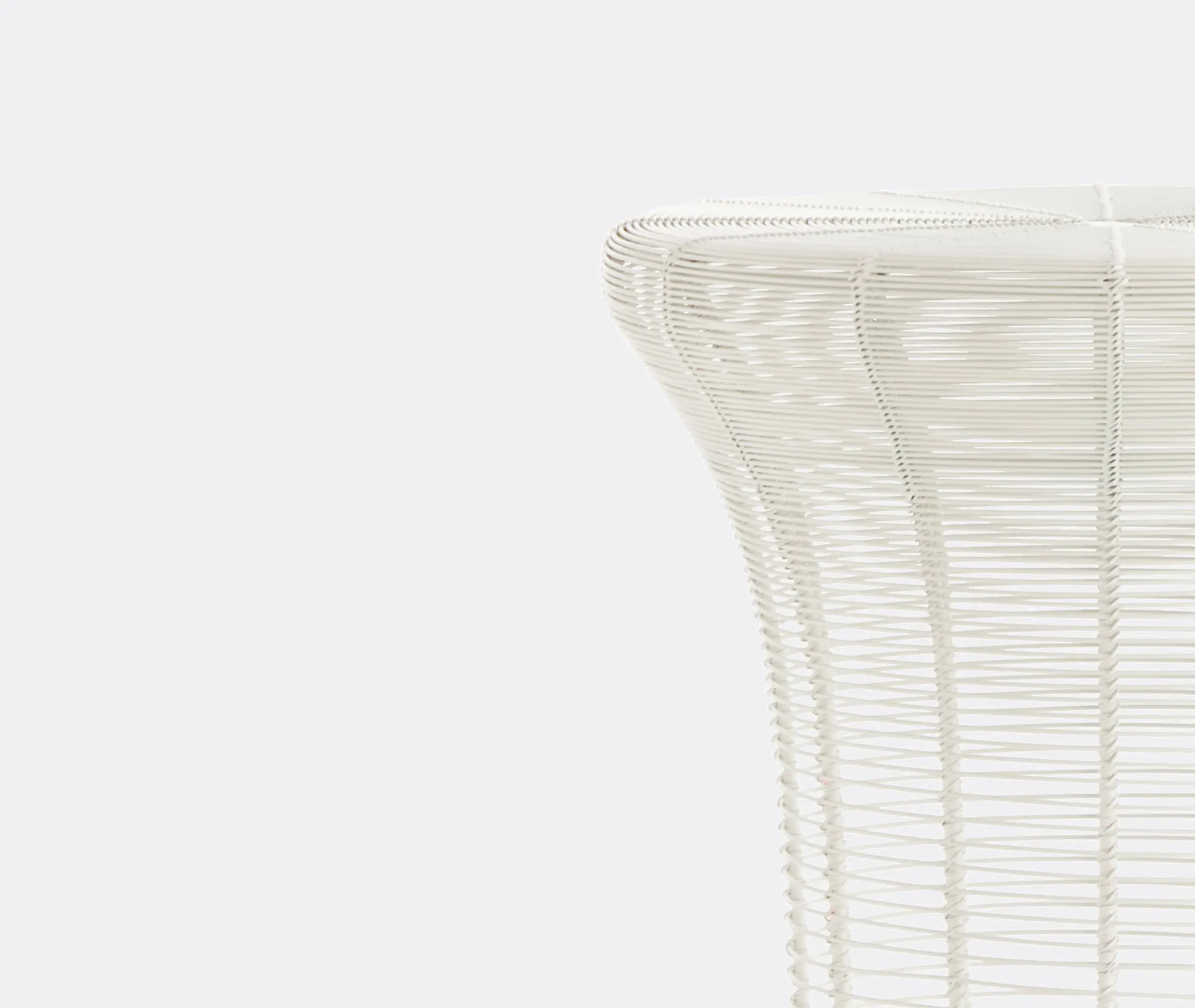 High Stool - White, Steel Wire