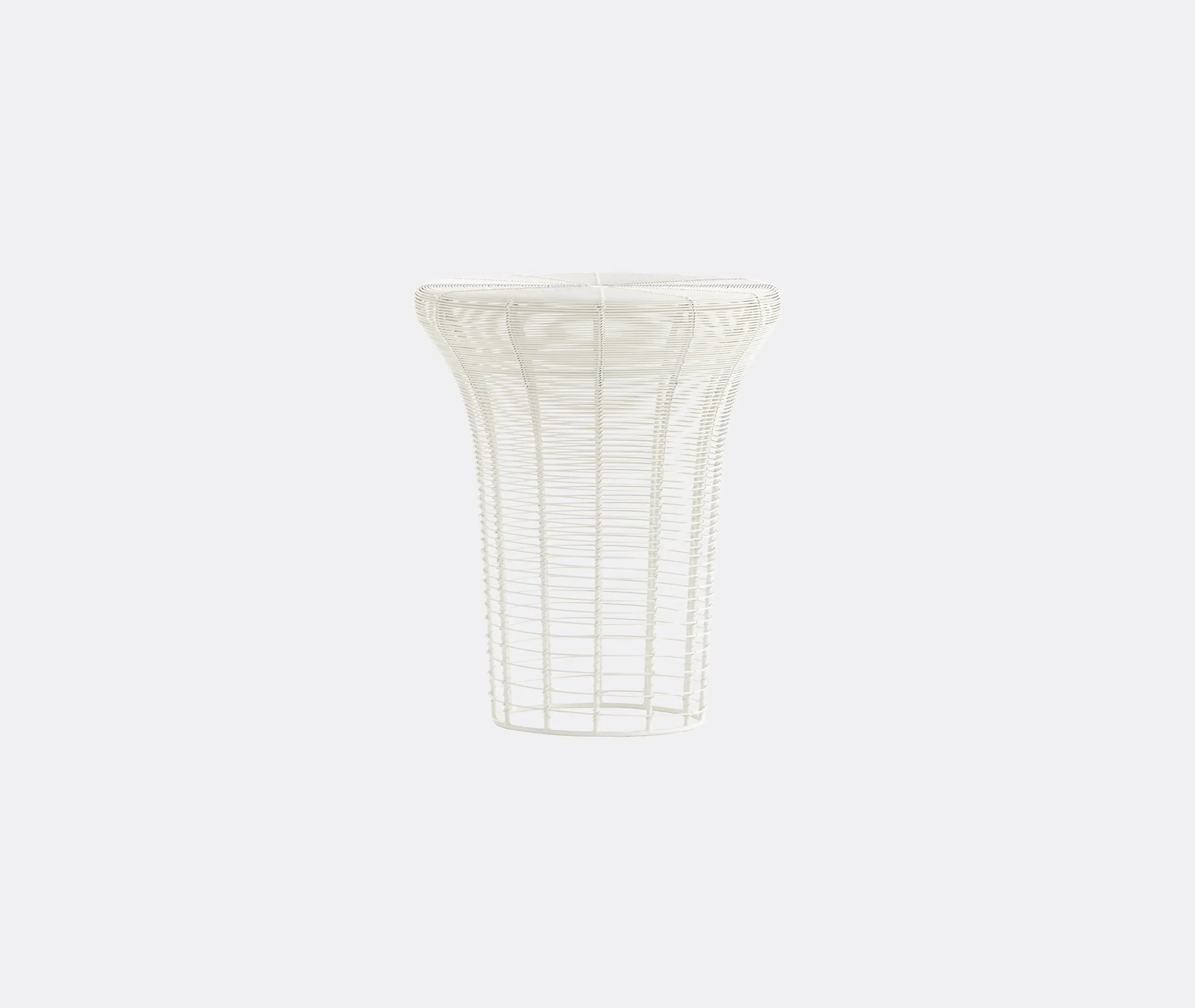 High Stool - White, Steel Wire
