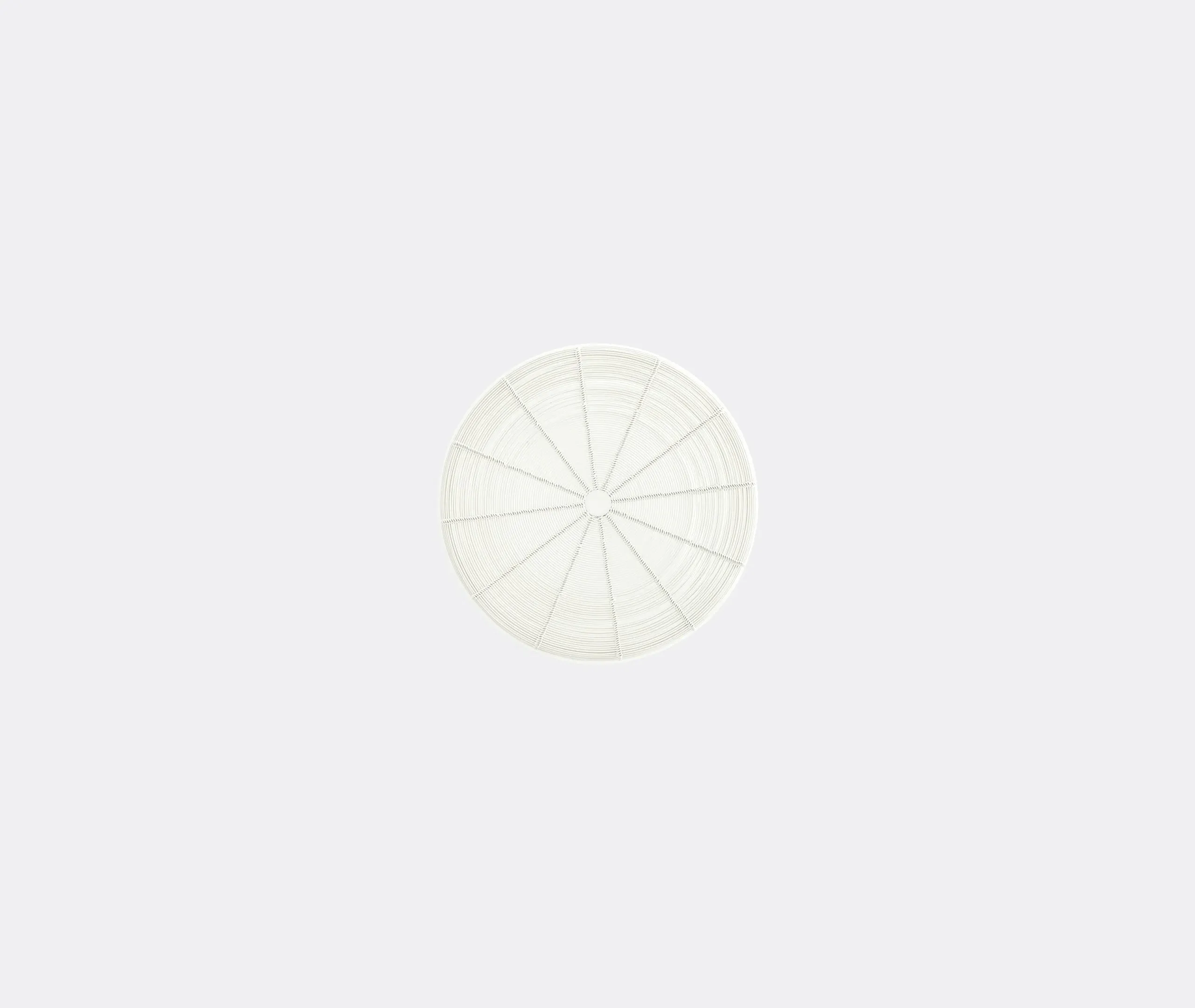 Low Stool - White, Steel Wire