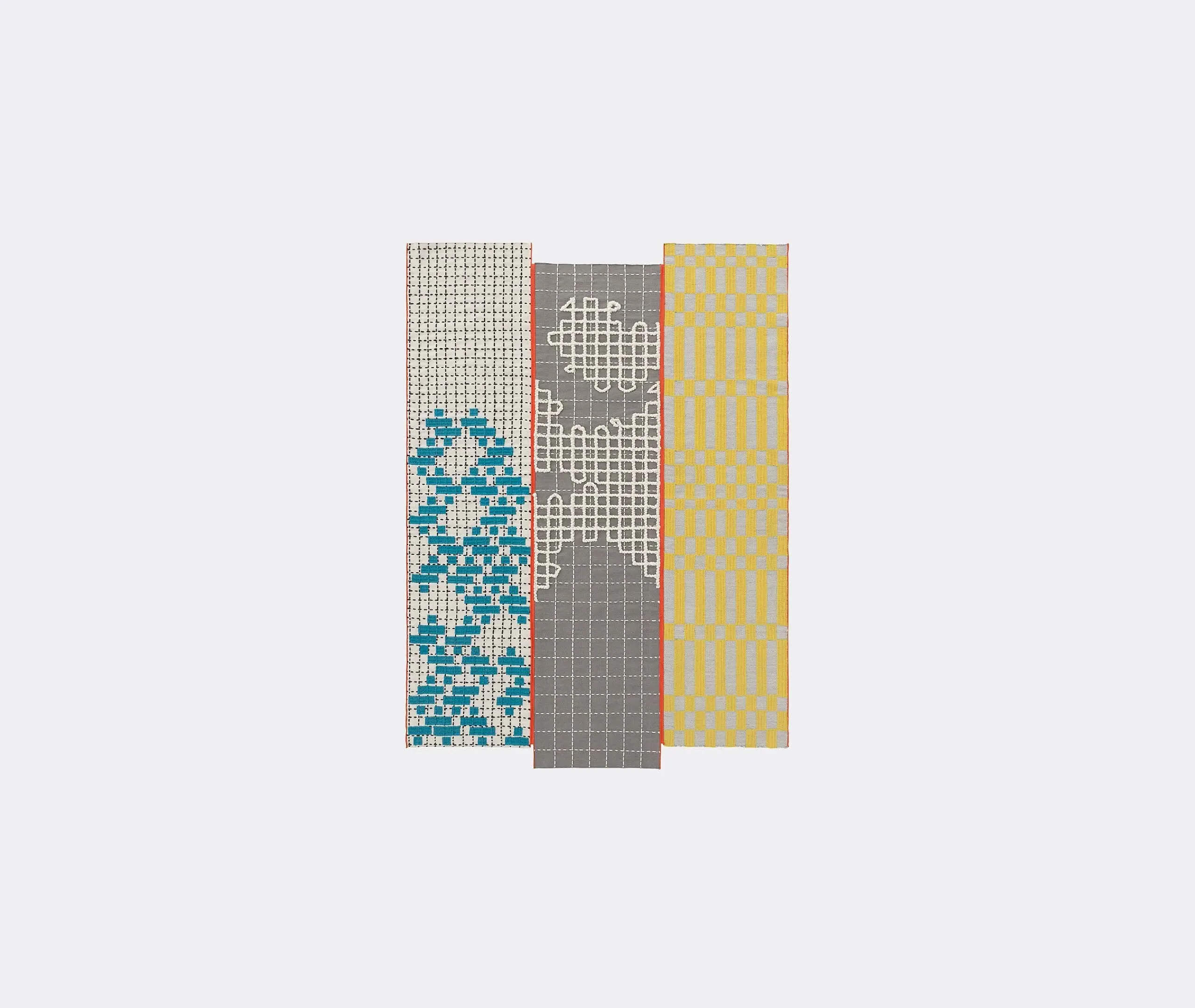 Runner Rug with Hand Embroidery - Multicolor, Wool image