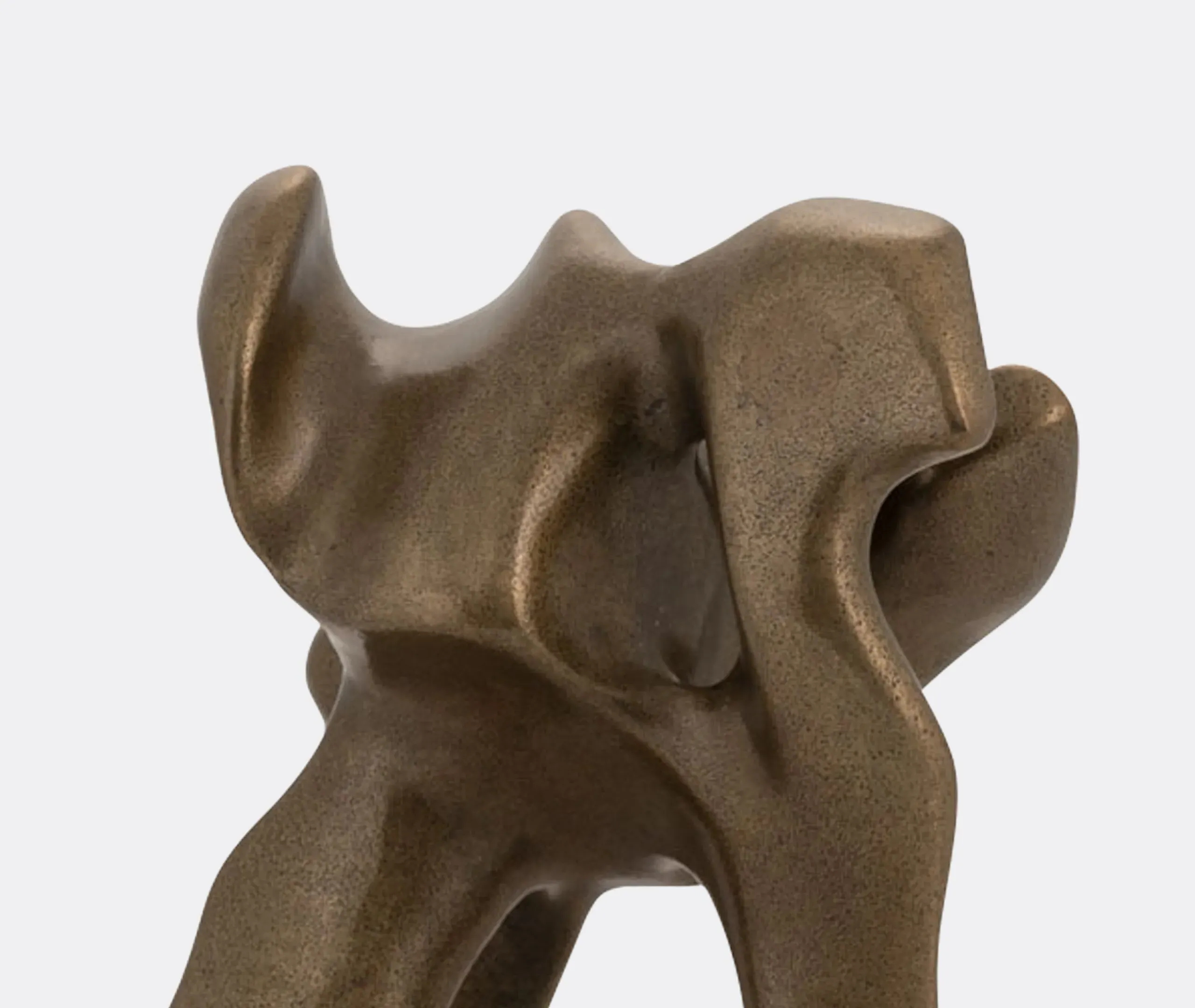 Abstract Sculpture Bard Figure - Brown, Bronze