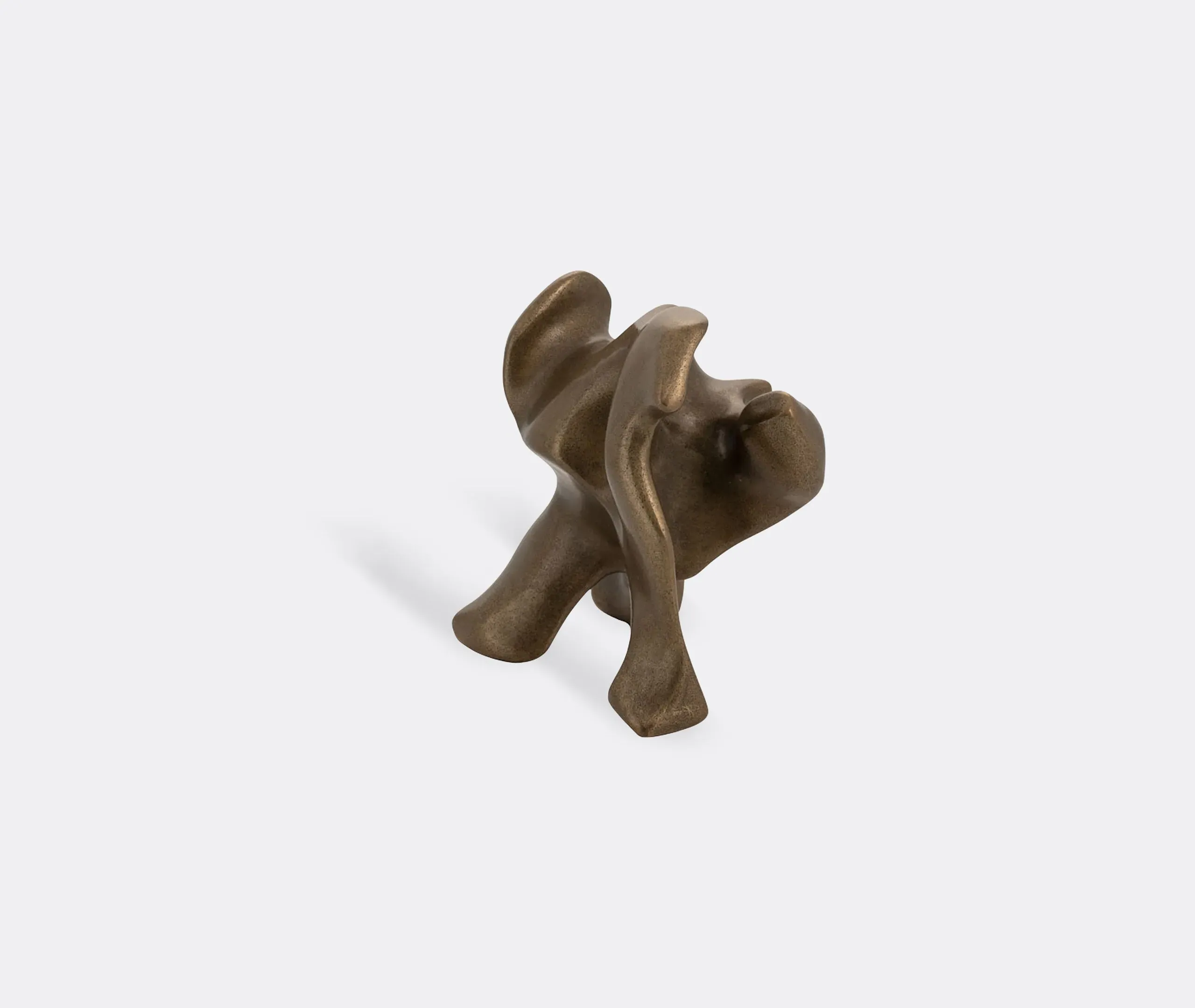Abstract Sculpture Bard Figure - Brown, Bronze