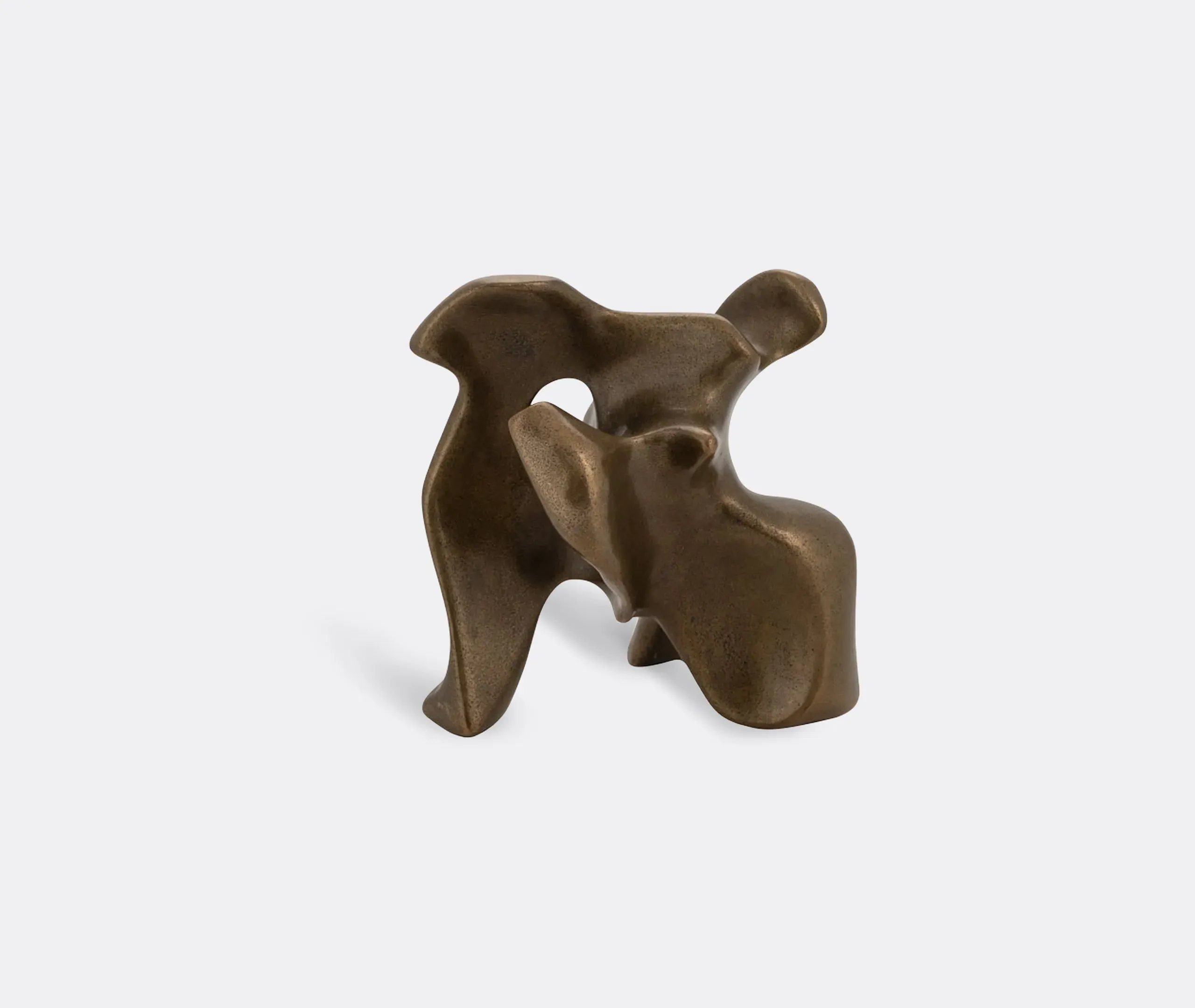 Abstract Sculpture Bard Figure - Brown, Bronze