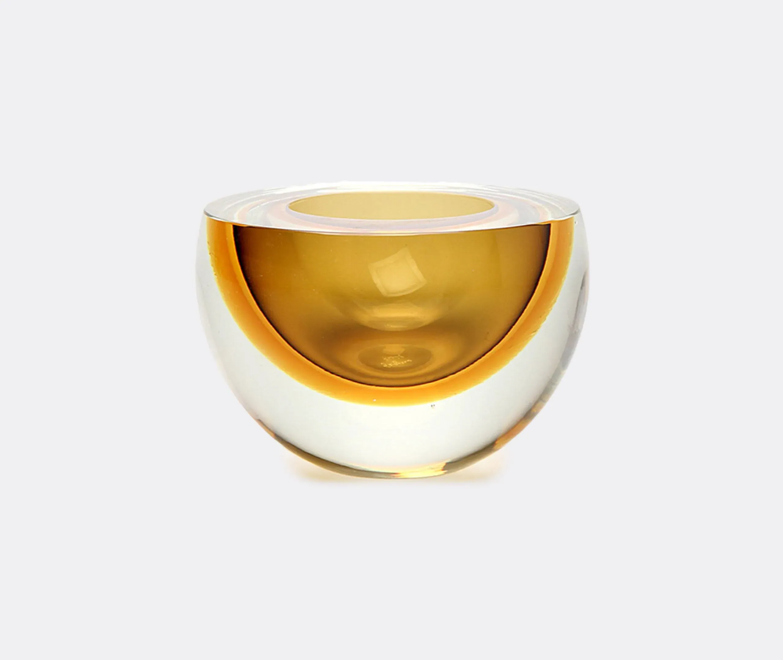 Bowl Drop Vase Flat - Brown, Glass image