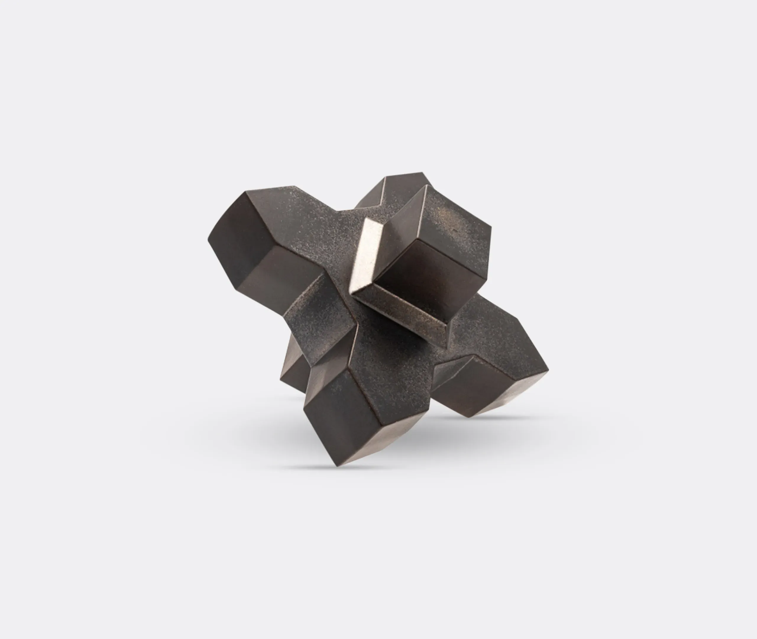 Cadzand Ceramic Art Sculpture - Grey, Metal Look product