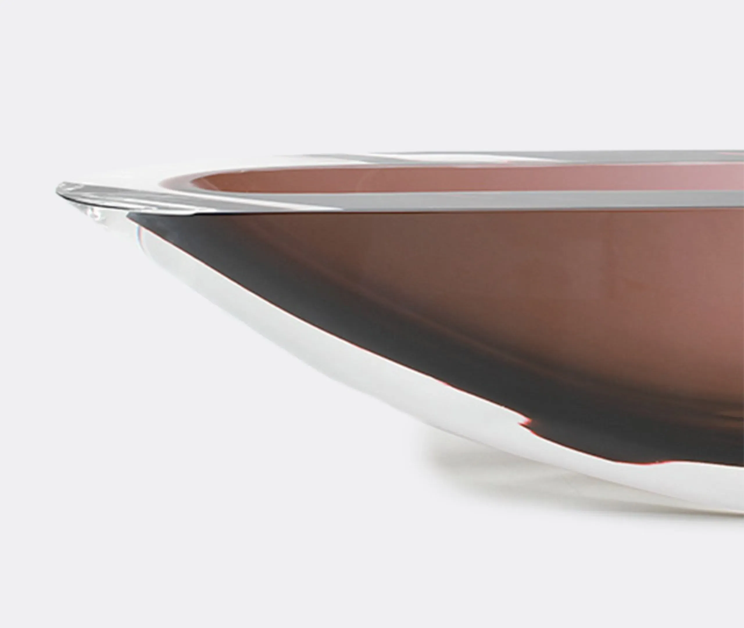 Canoe Vase Mouth Blown - Purple, Glass