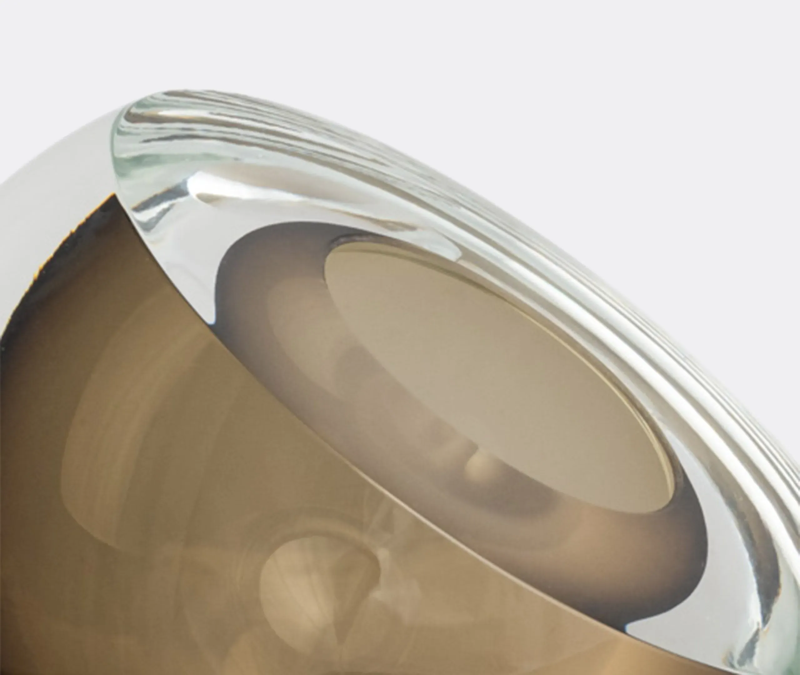 Diagonal Crystal Bowl - Fumé, Glass