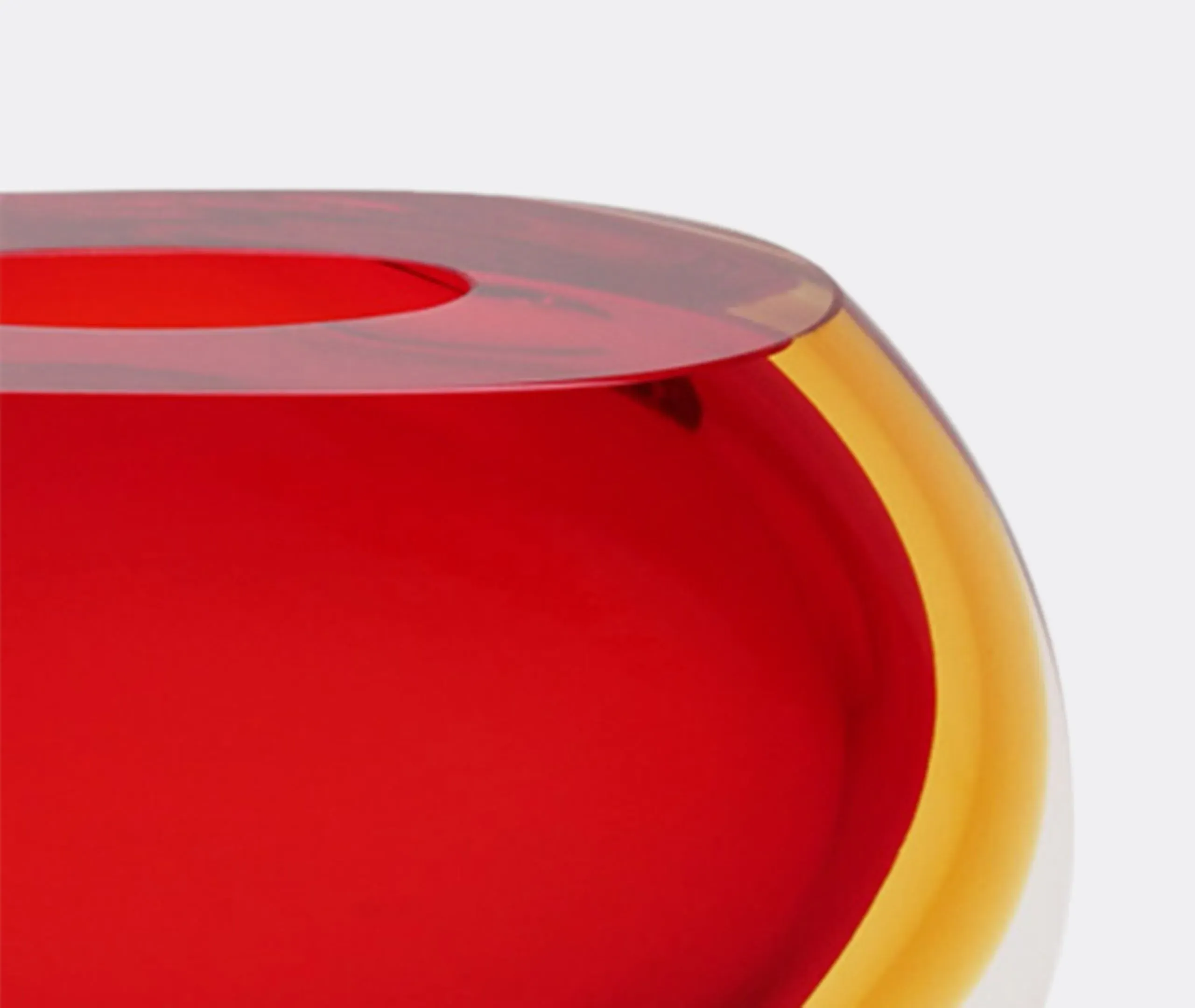 Mini Round Vase - Red, Glass