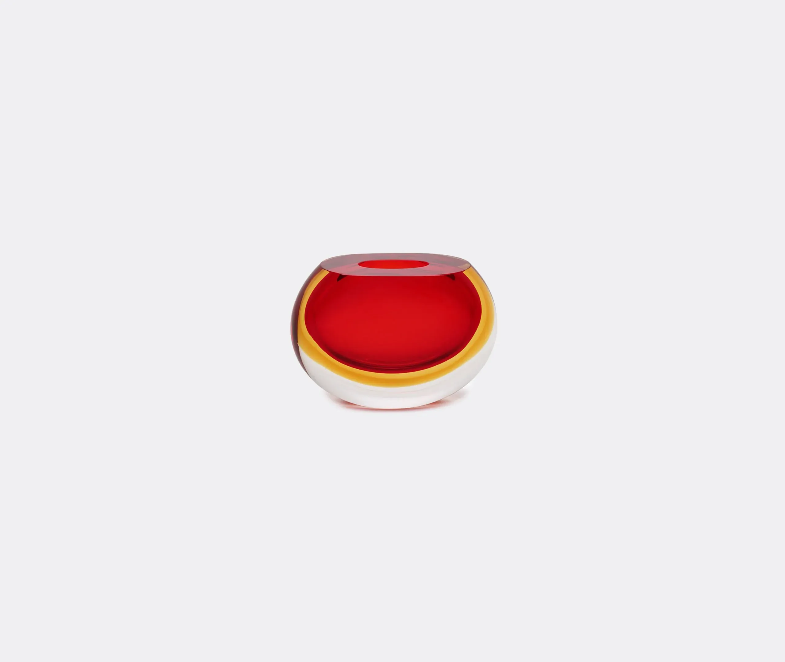 Mini Round Vase - Red, Glass