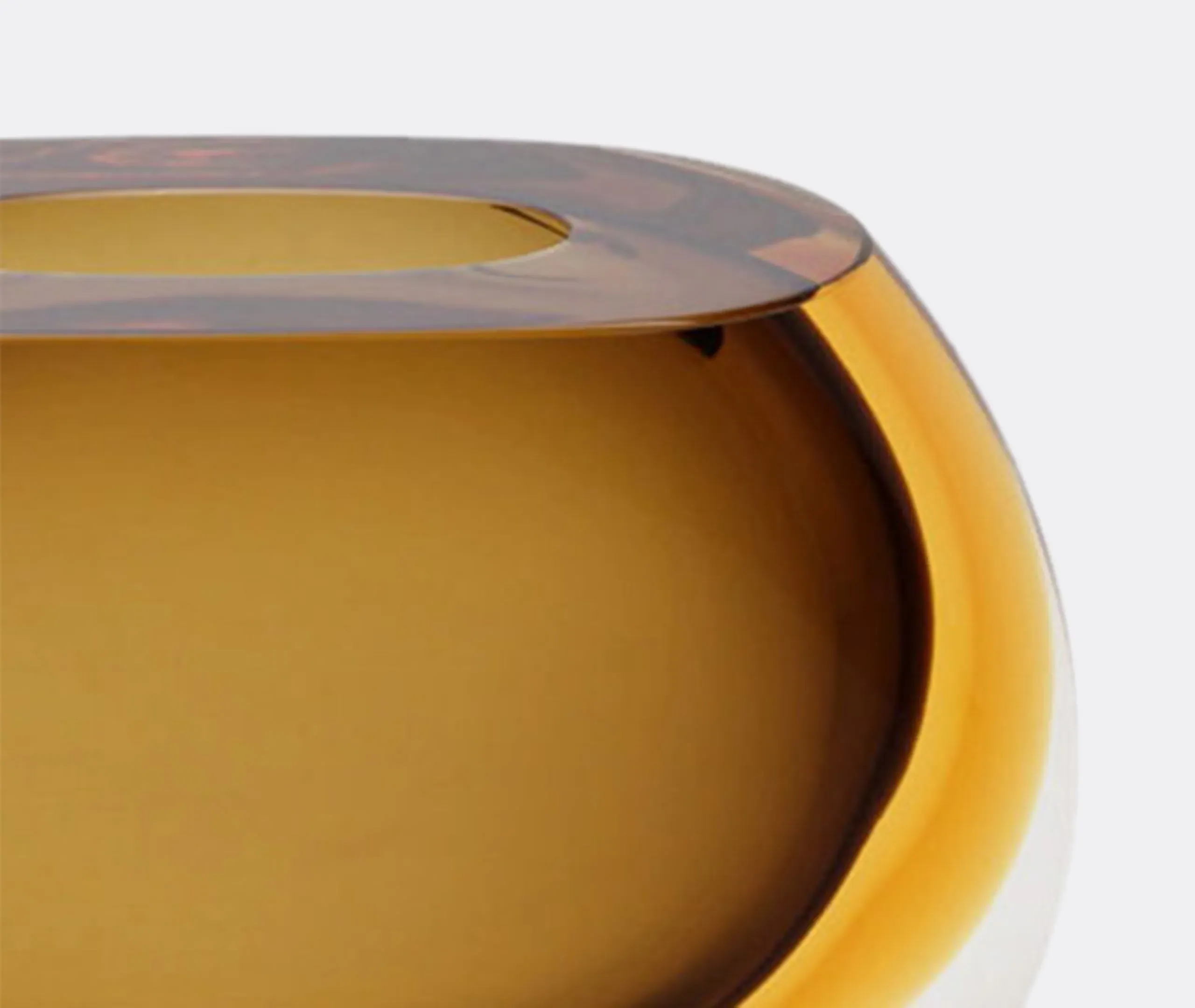 Mini Vase with Layered Design - Fumé, Glass