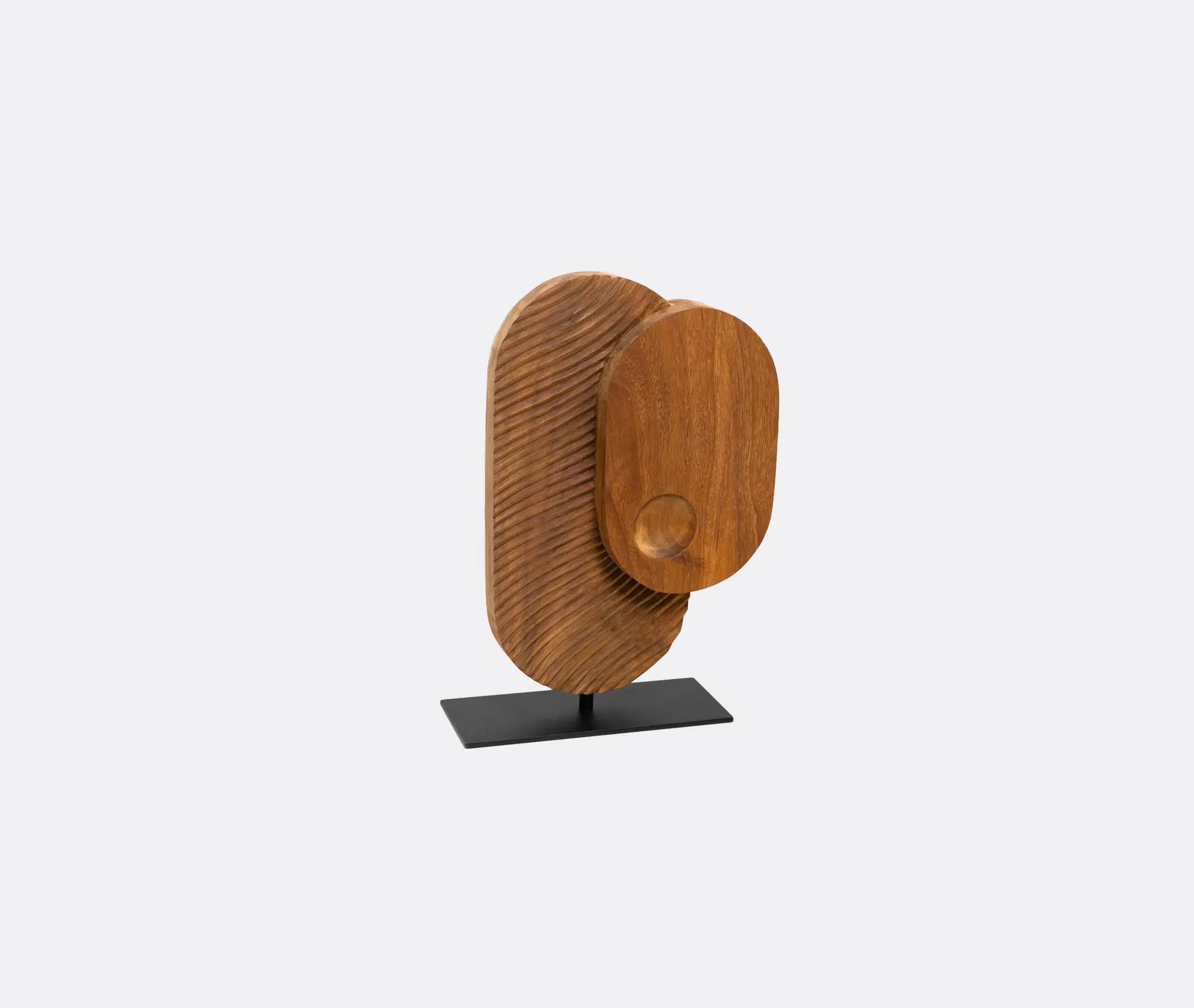 Offspring Sculpture - Brown, Teak Wood