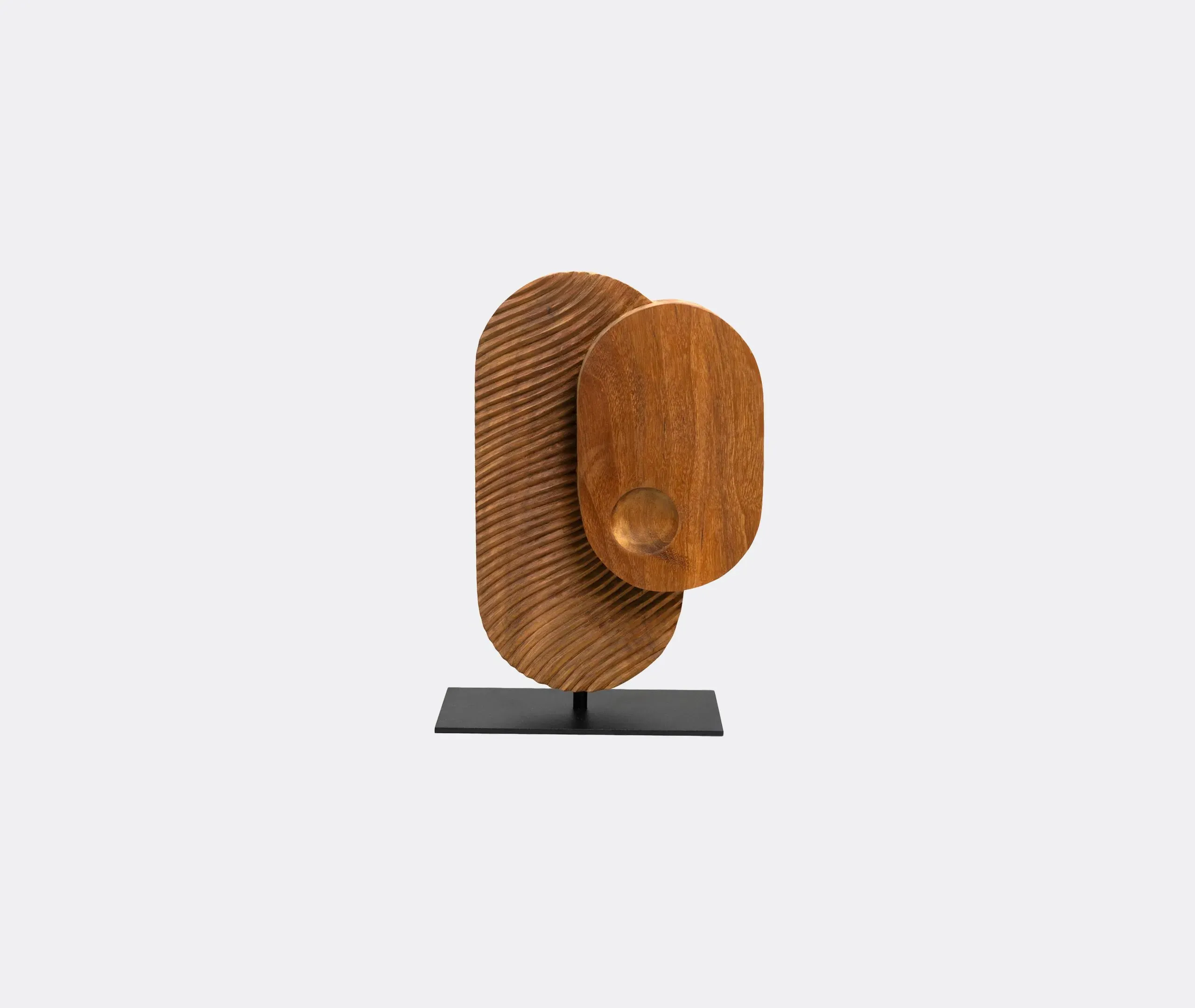Offspring Sculpture - Brown, Teak Wood image