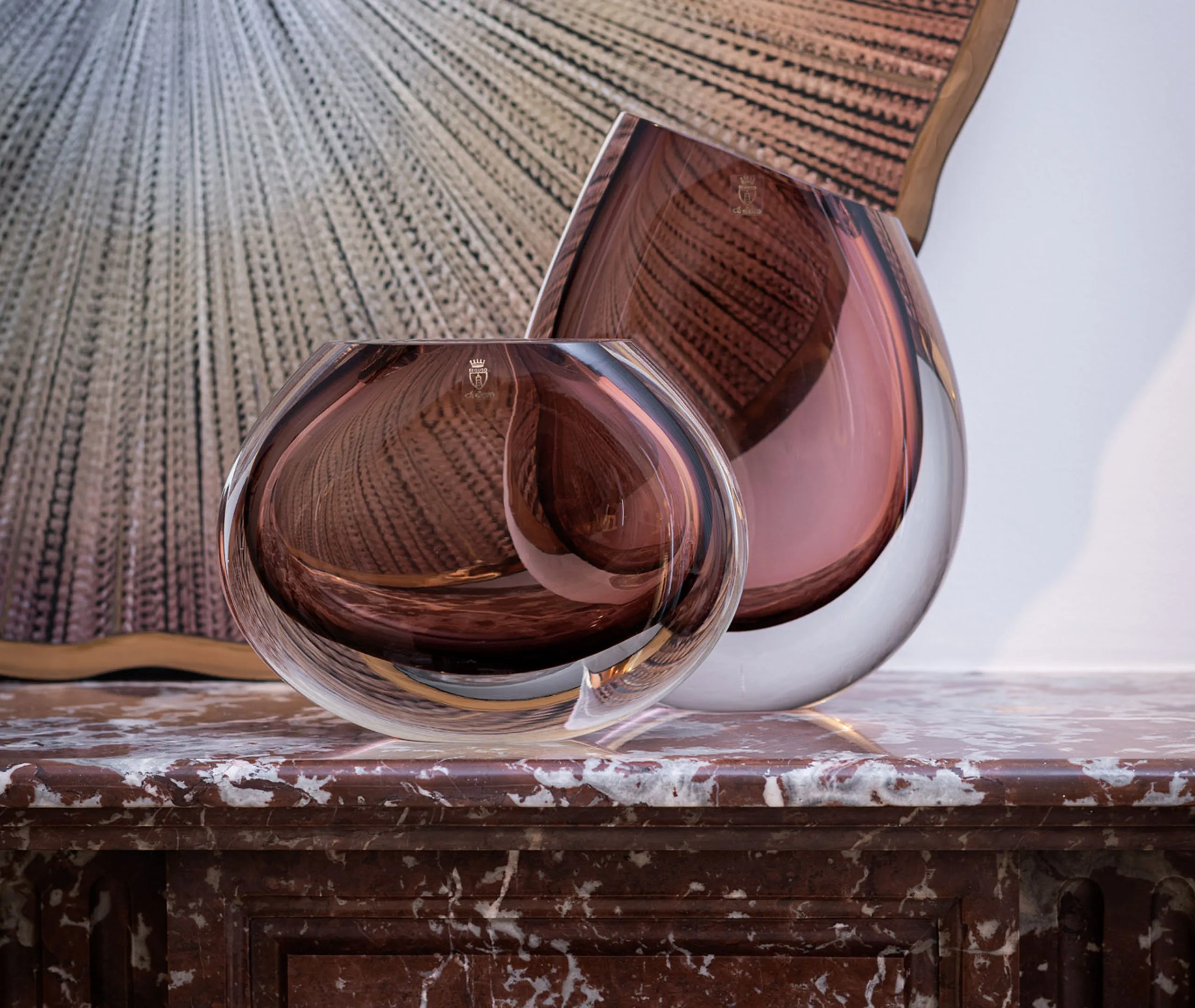 Round Vase - Purple, Glass