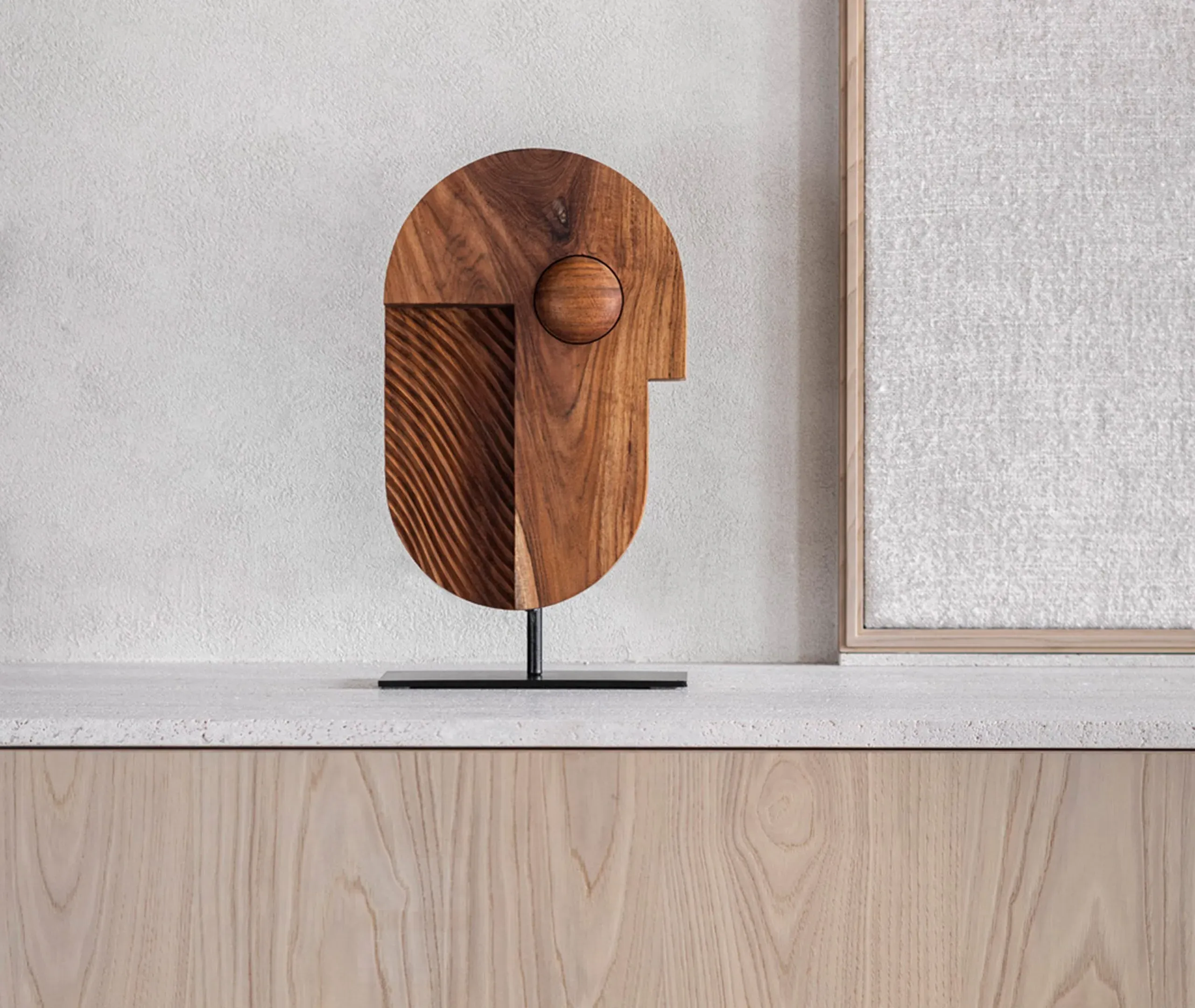 Toucan Sculpture - Brown, Teak Wood