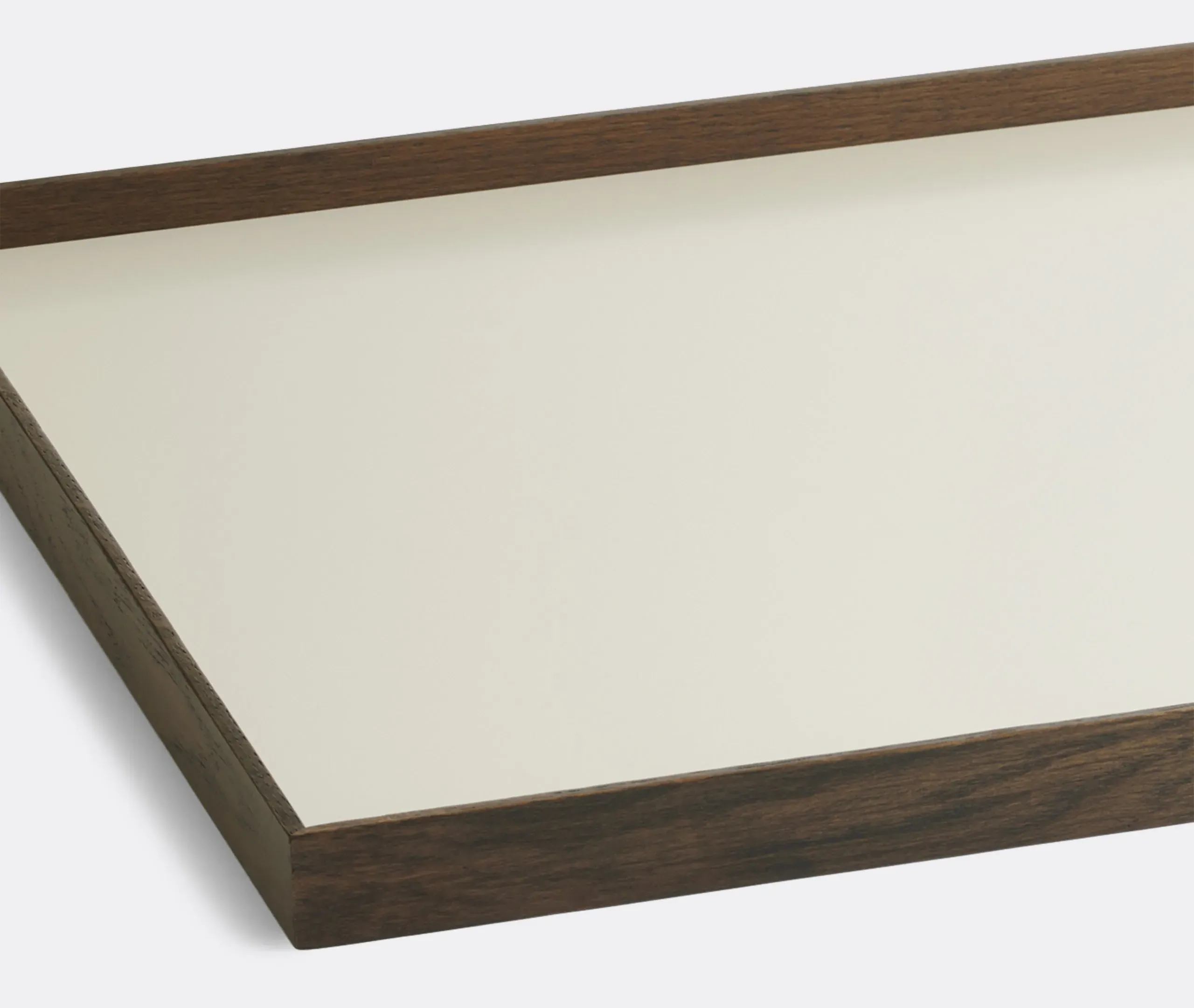 Large Serving Tray - Beige, Smoked Oak