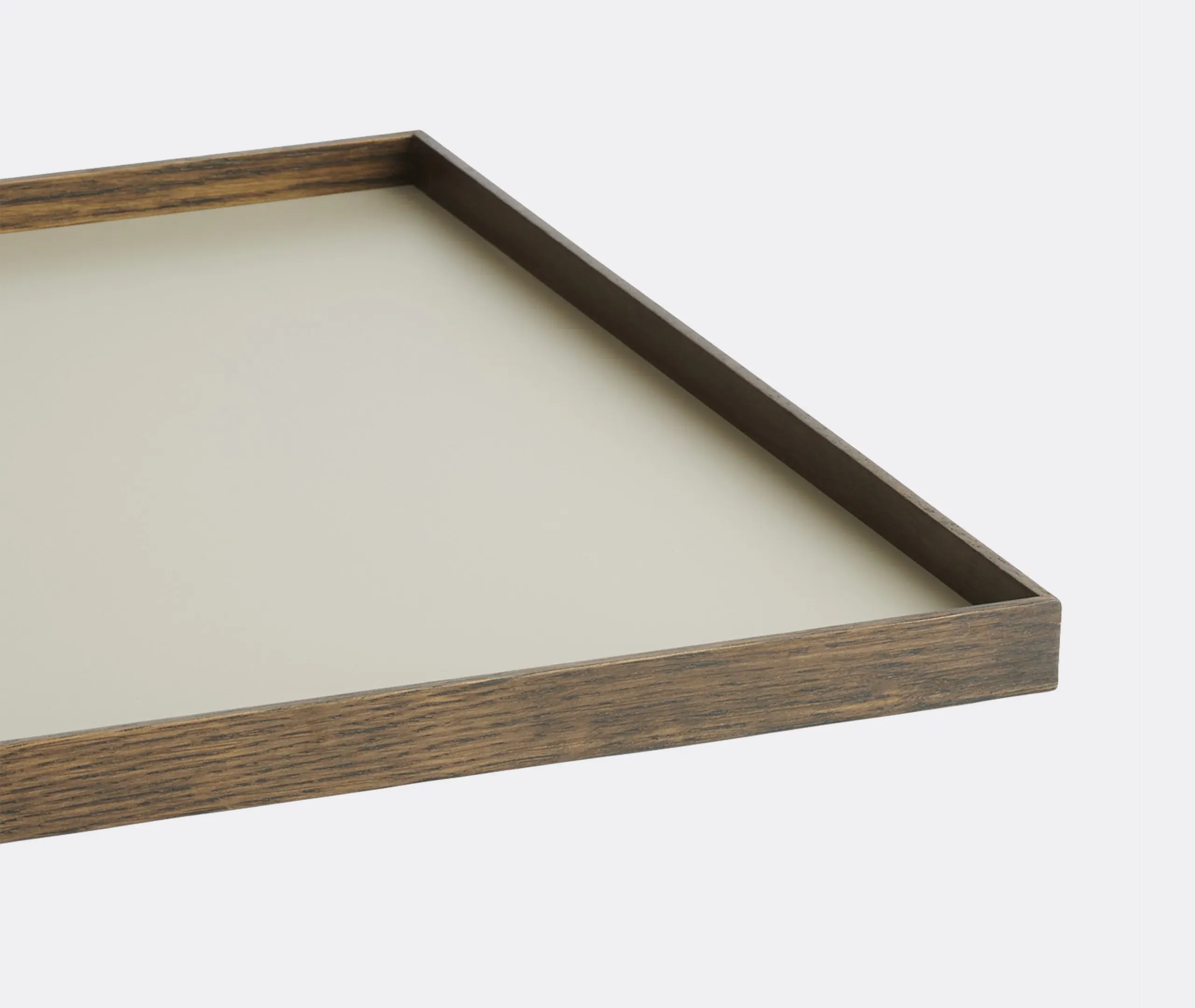 Large Serving Tray - Grey, Smoked Oak