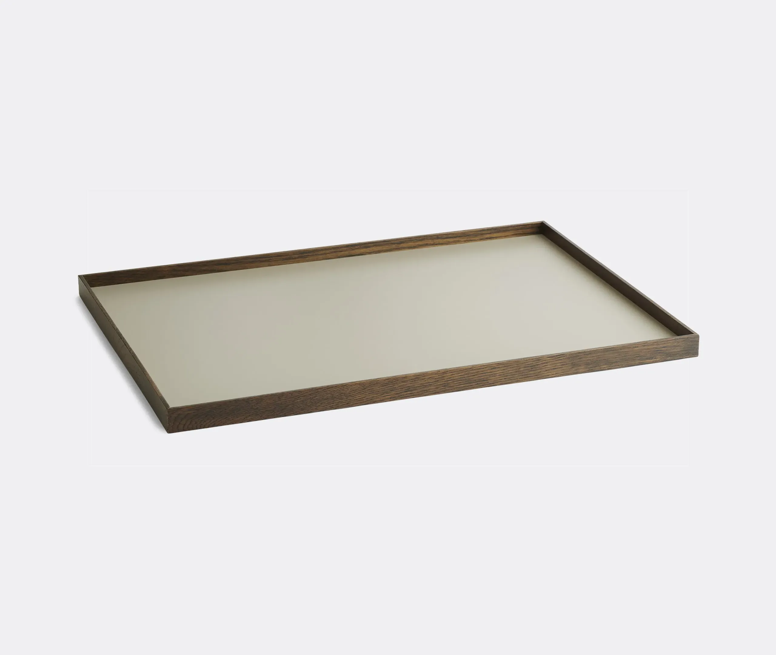 Large Serving Tray - Grey, Smoked Oak