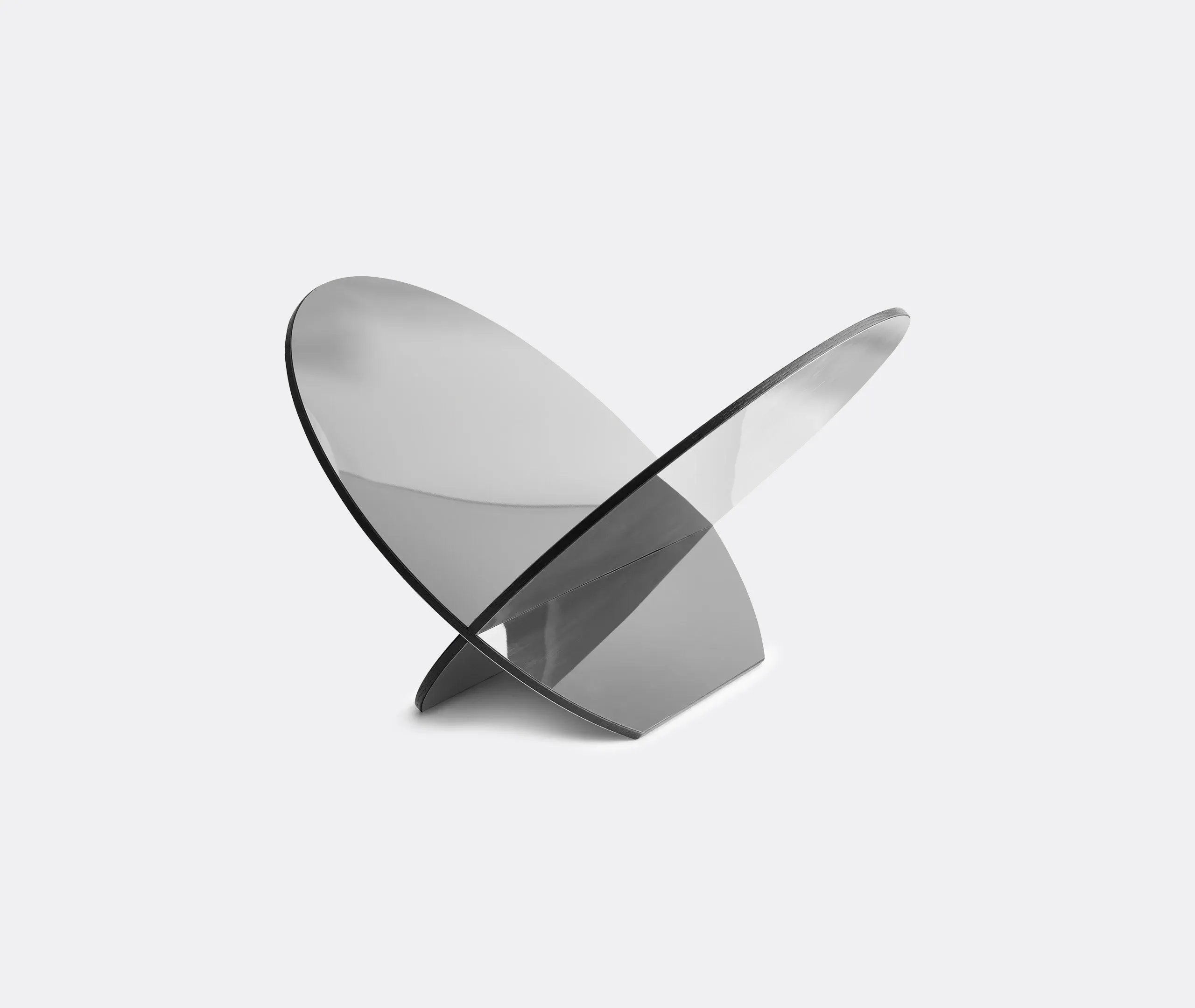 Magazine Holder with Modern Design - Chrome Steel image