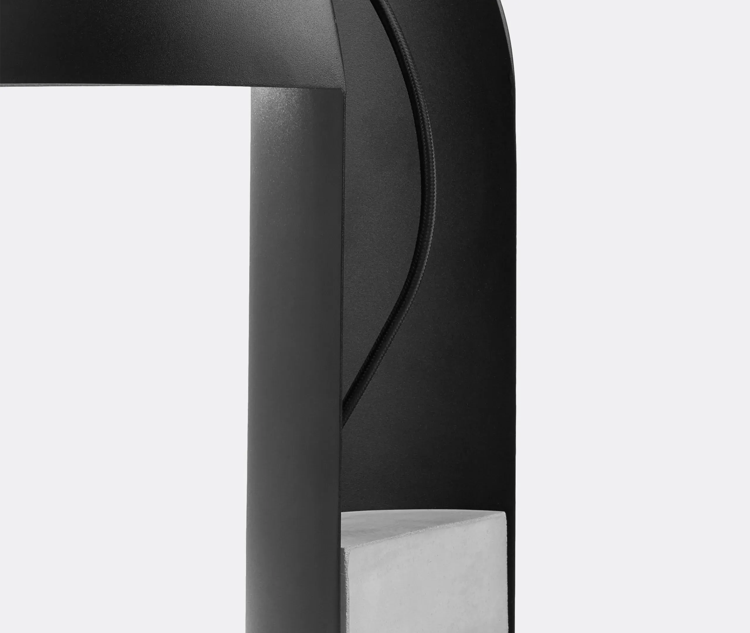 Table Lamp with Concrete Base - Black, Metal