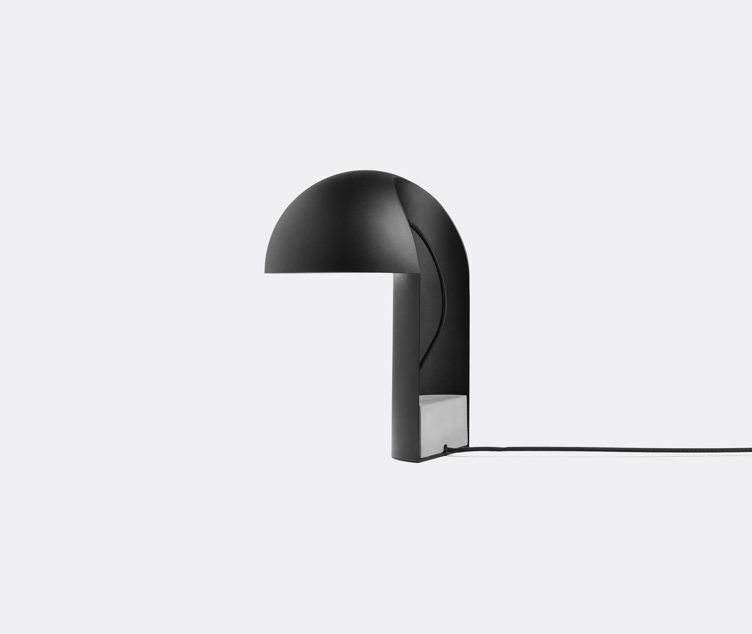 Table Lamp with Concrete Base - Black, Metal image