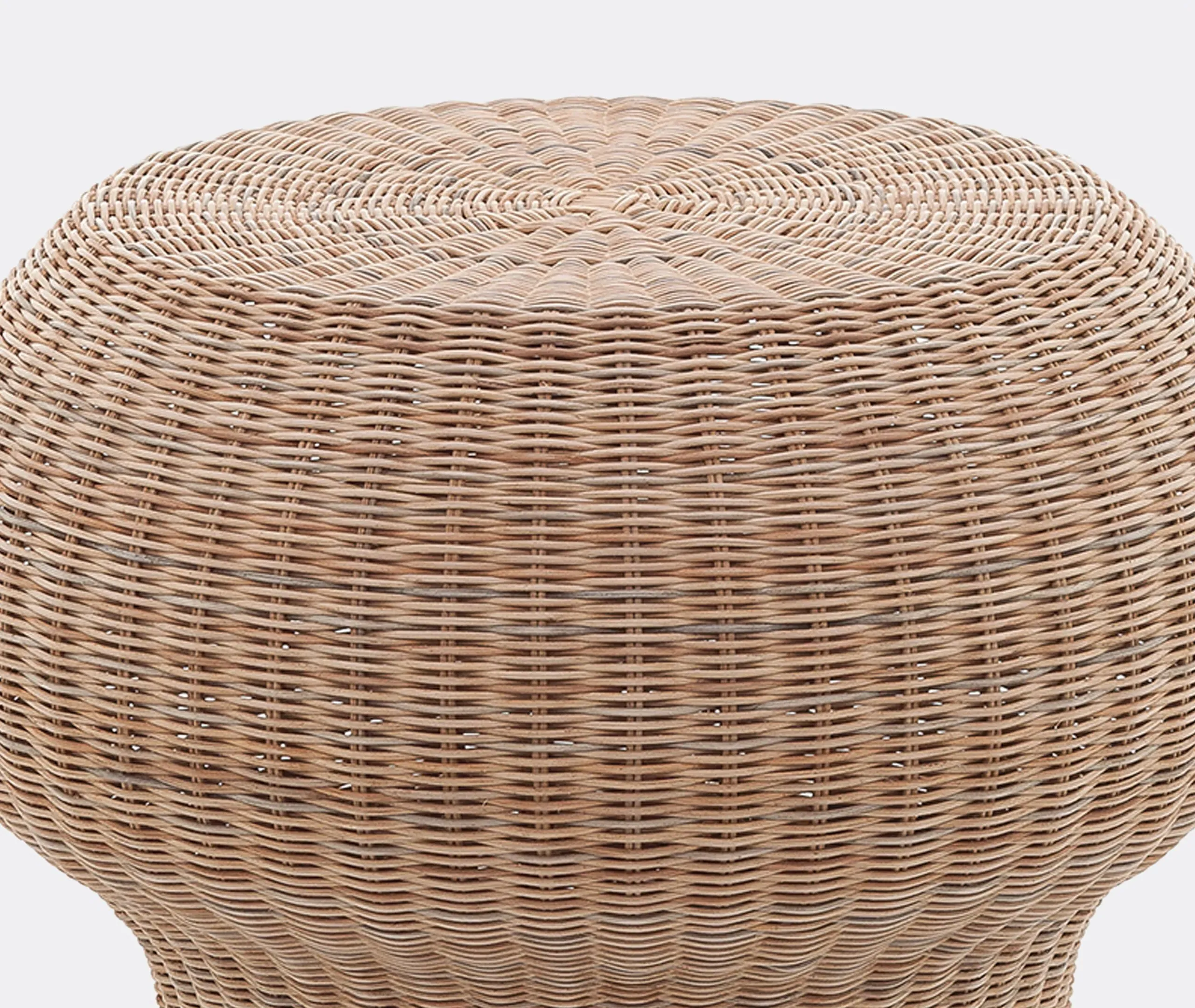 Bolla 10 Round Side Table - Beige, Rattan