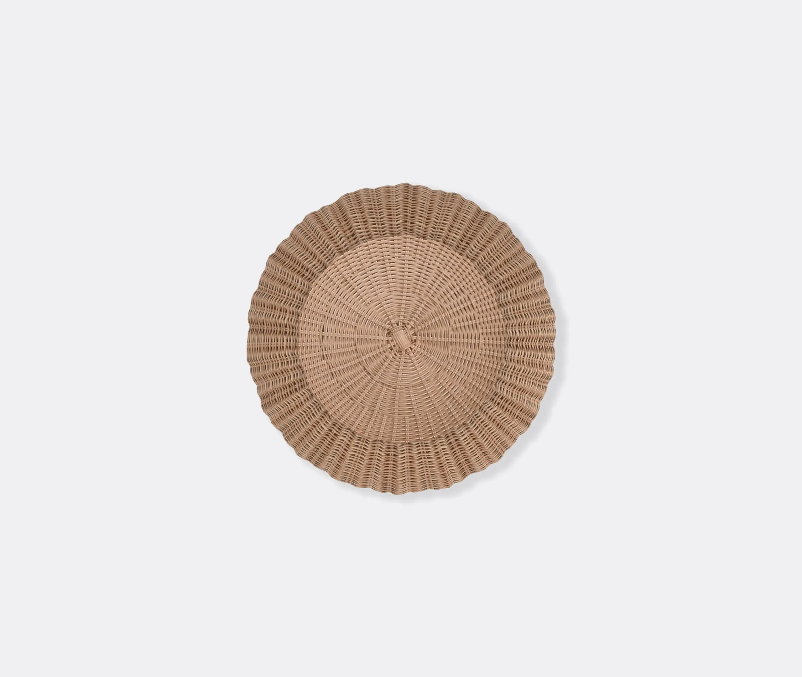 Bolla 10 Round Side Table - Beige, Rattan