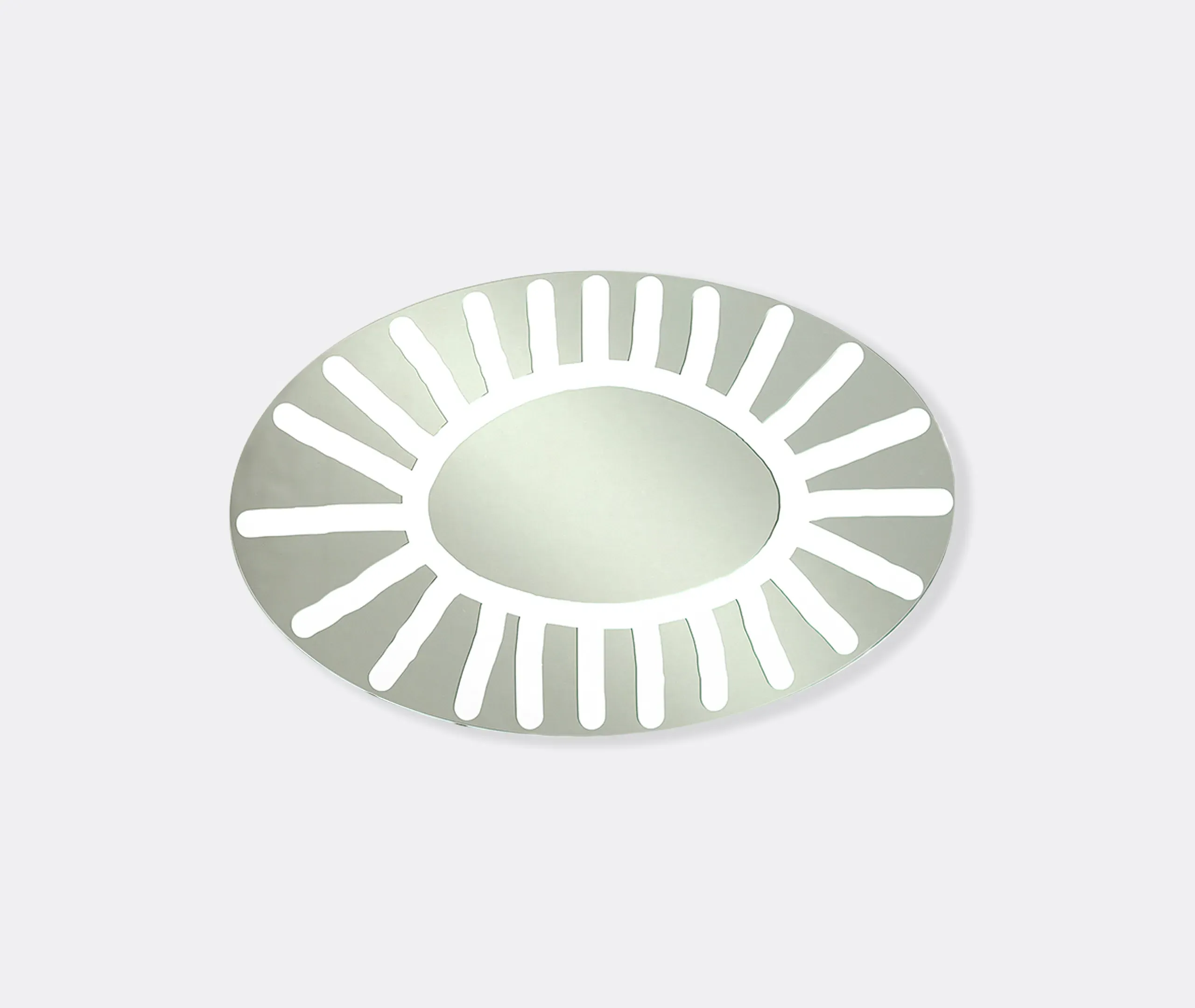 Brick 96 Oval Mirror - White alternate view