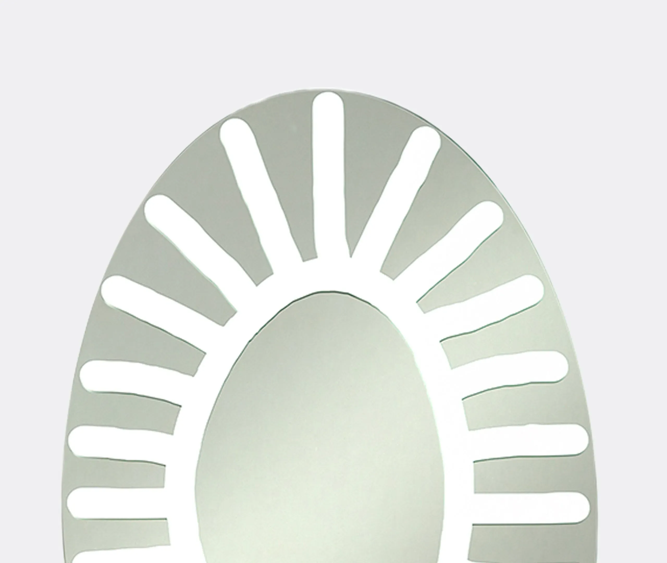 Brick 96 Oval Mirror - White