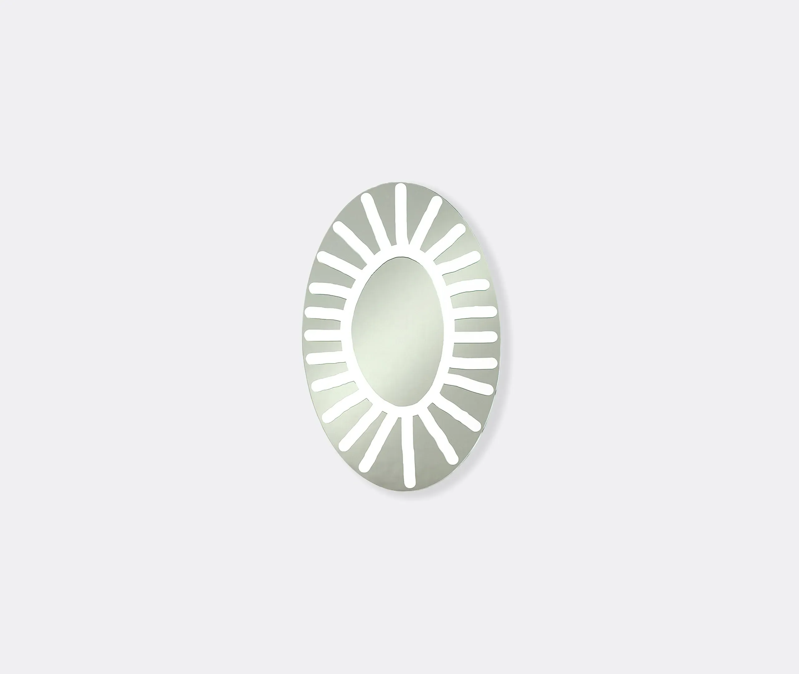 Brick 96 Oval Mirror - White image