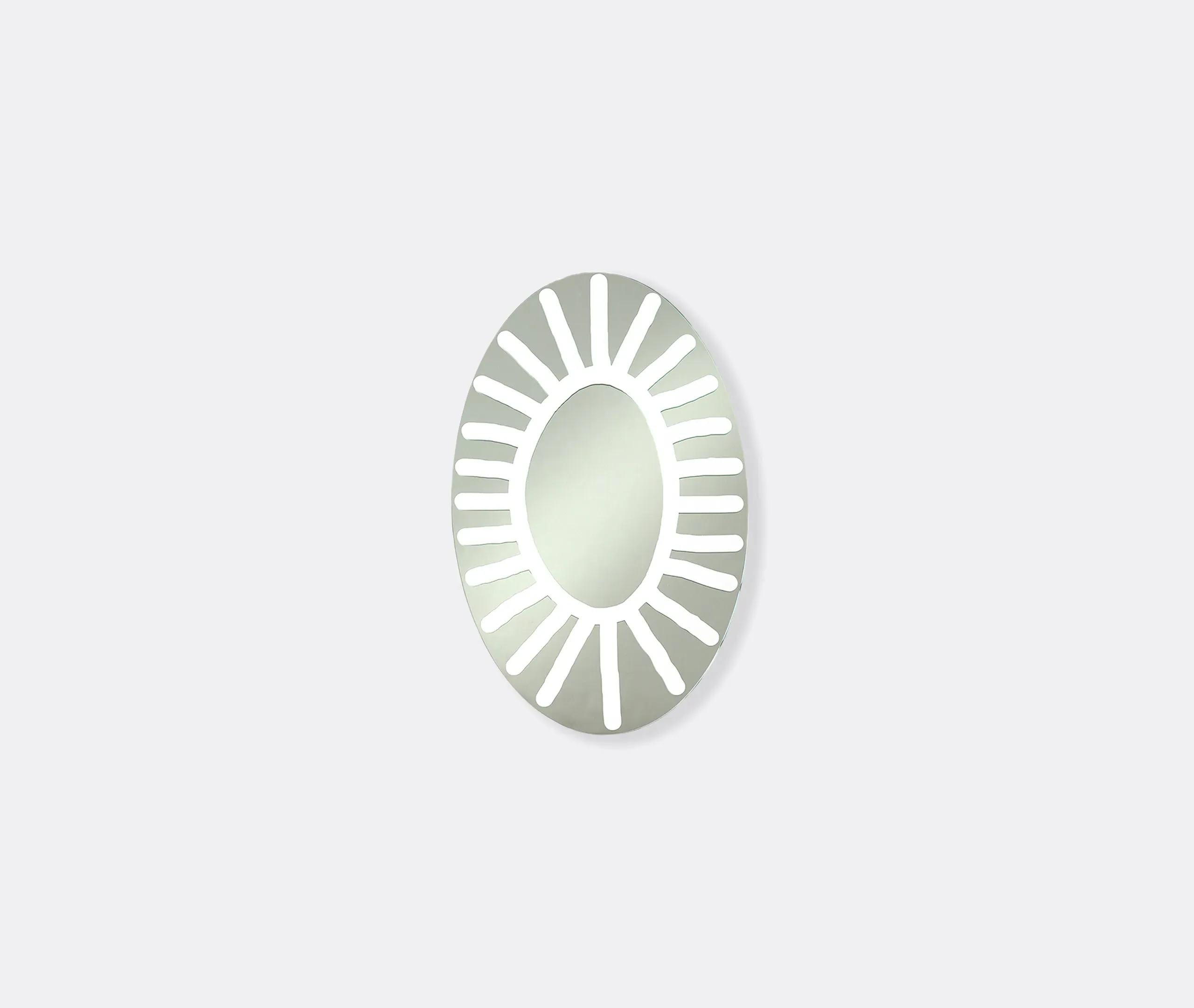 Brick 96 Oval Mirror - White product