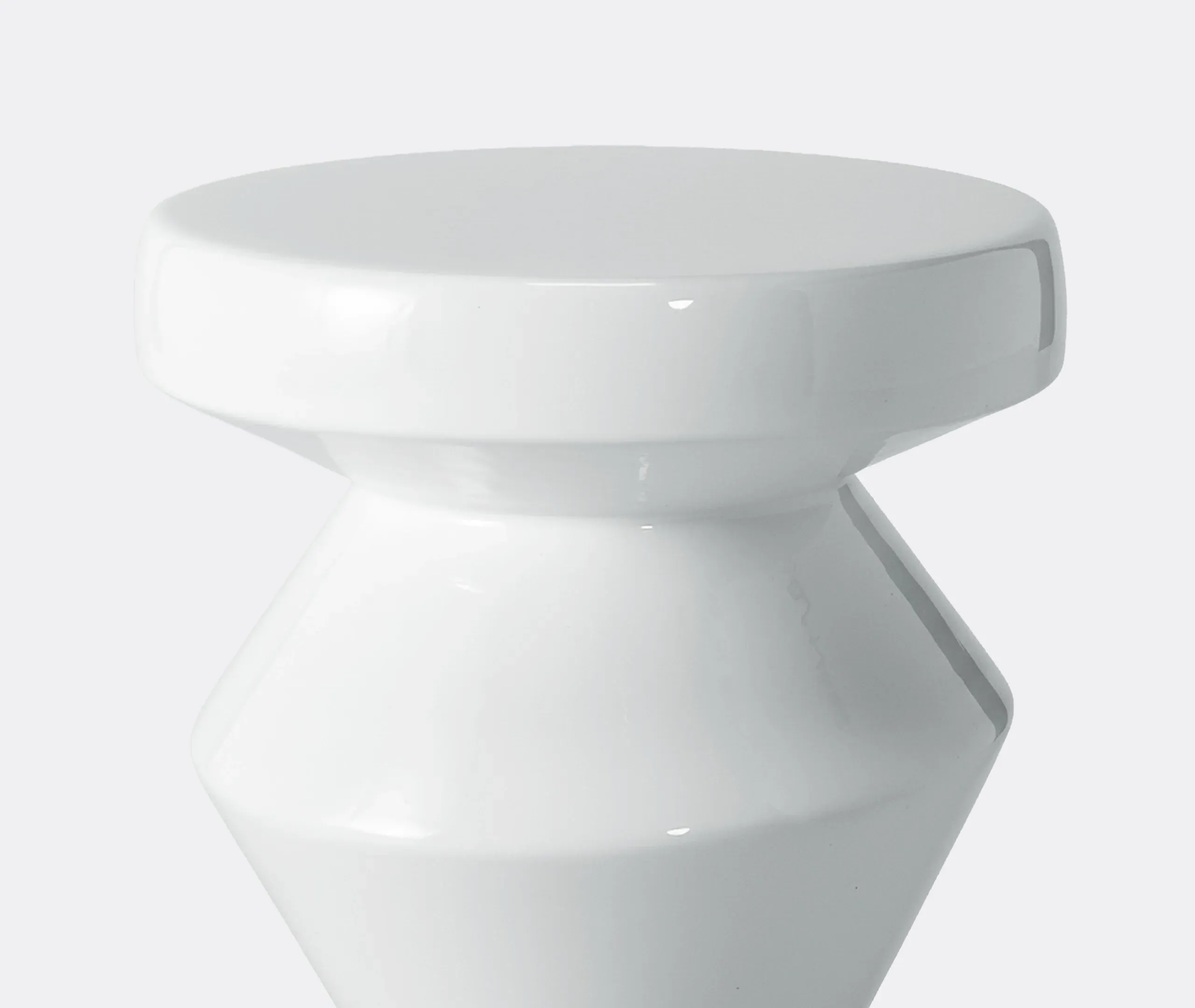 Inout 48 Side Table - White, Concrete
