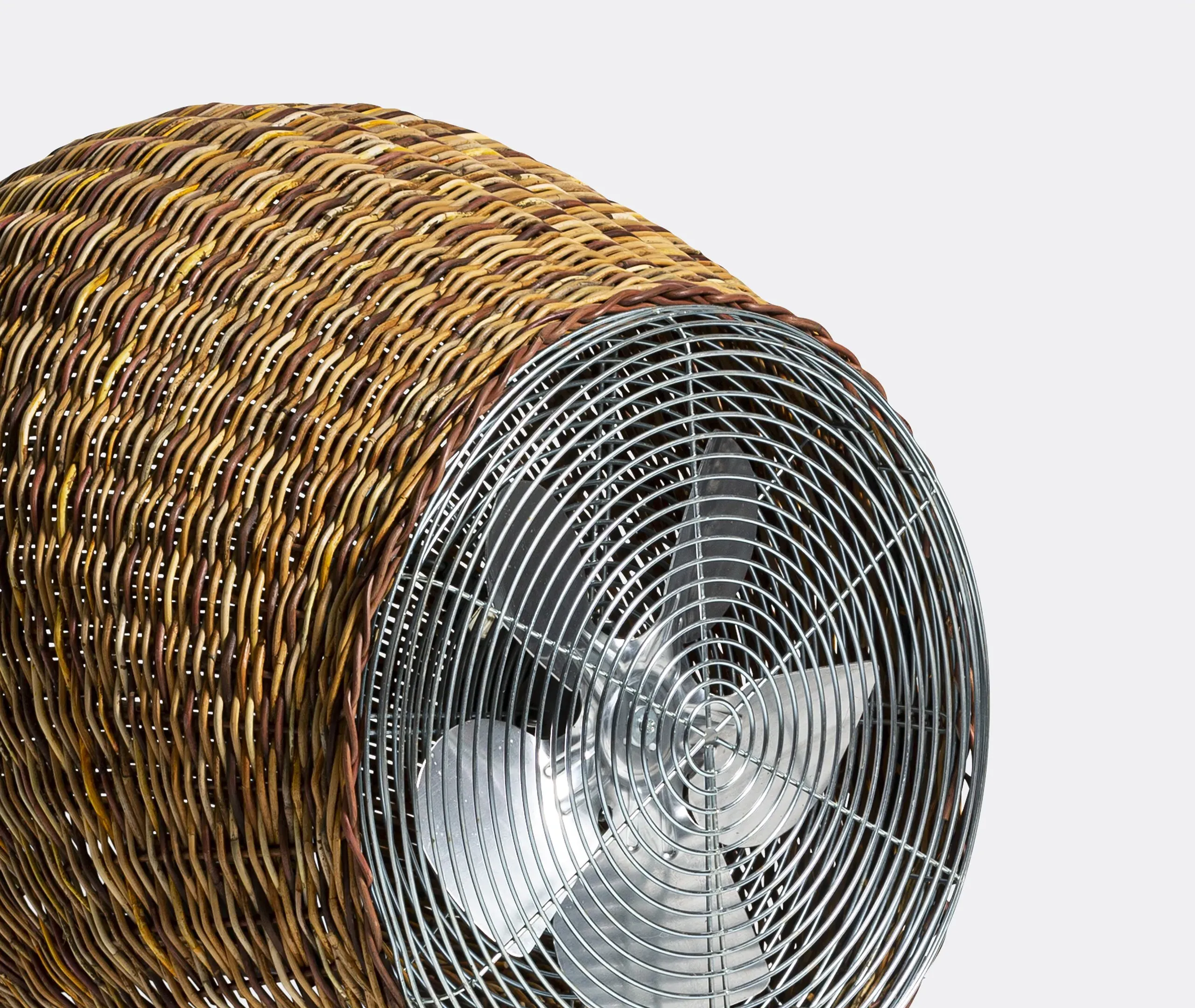 Wind Large Fan - Natural, Rattan