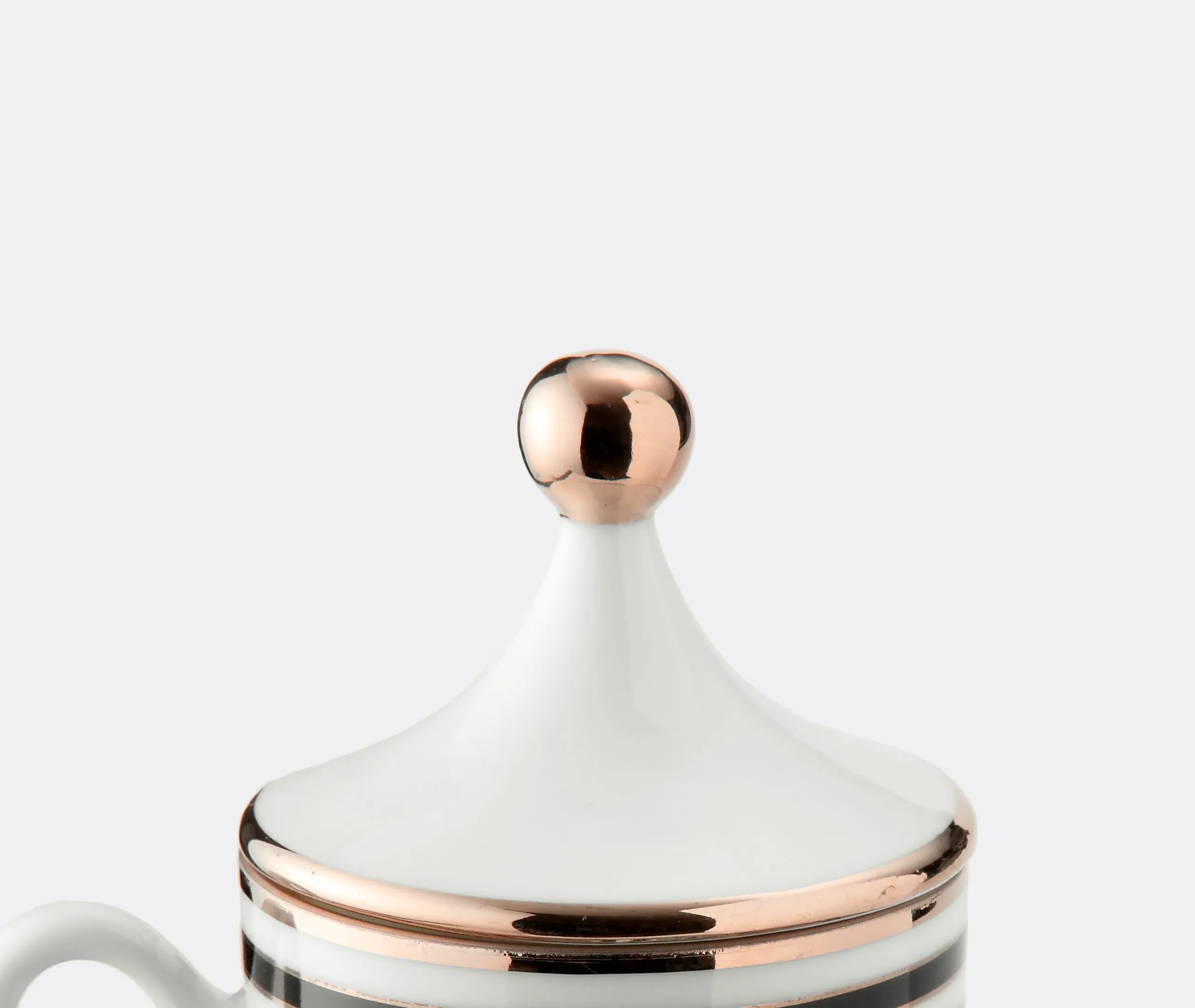 2-Piece Coffee Set with Covers - Black, Porcelain