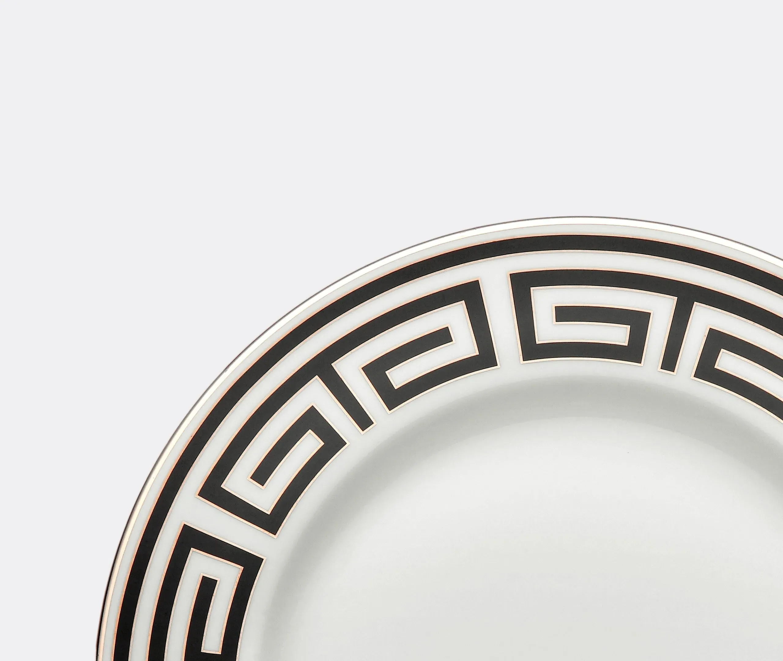Charger Plate with Maze Pattern - Black, Porcelain