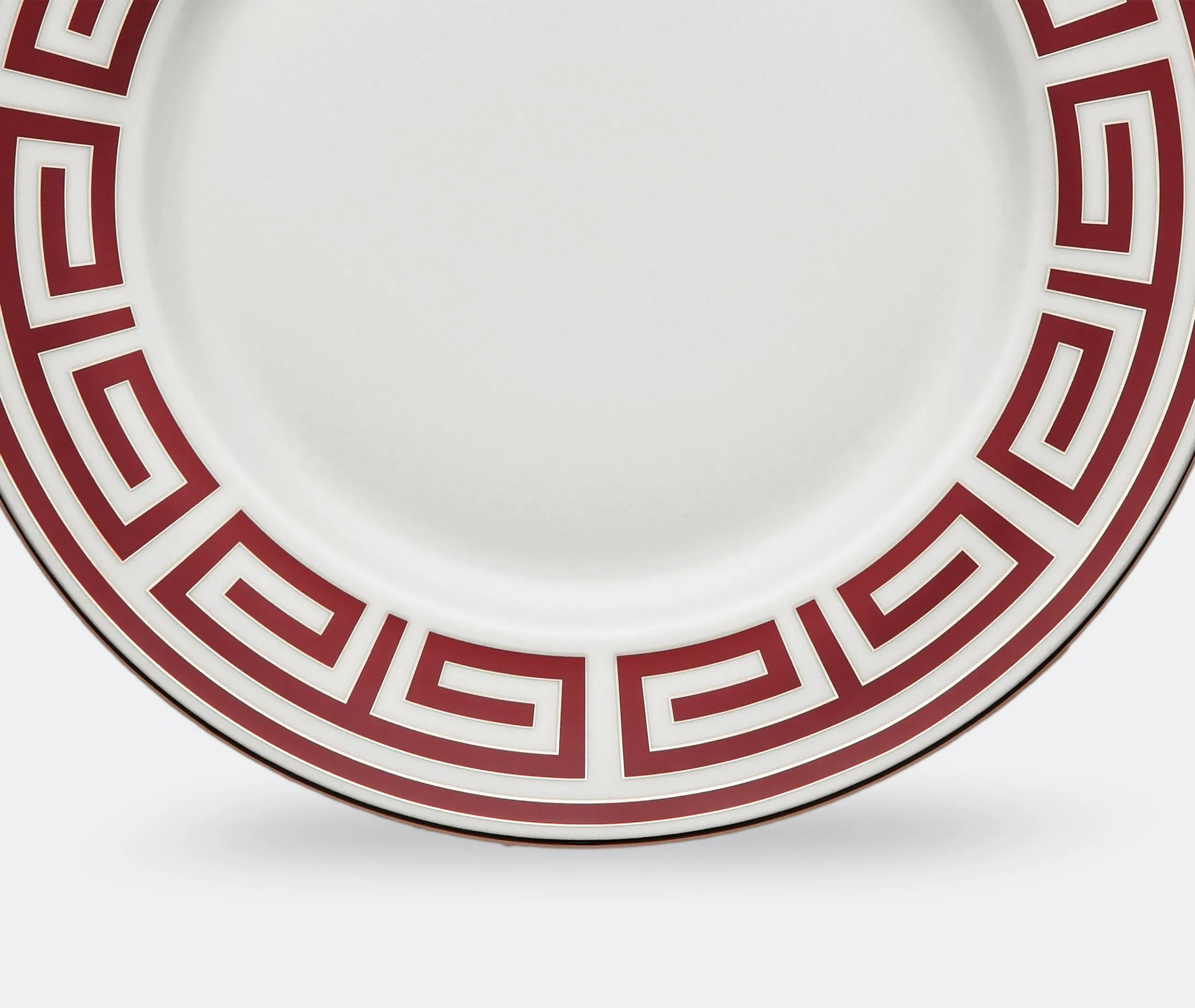 Charger Plate with Maze Pattern - Red, Porcelain