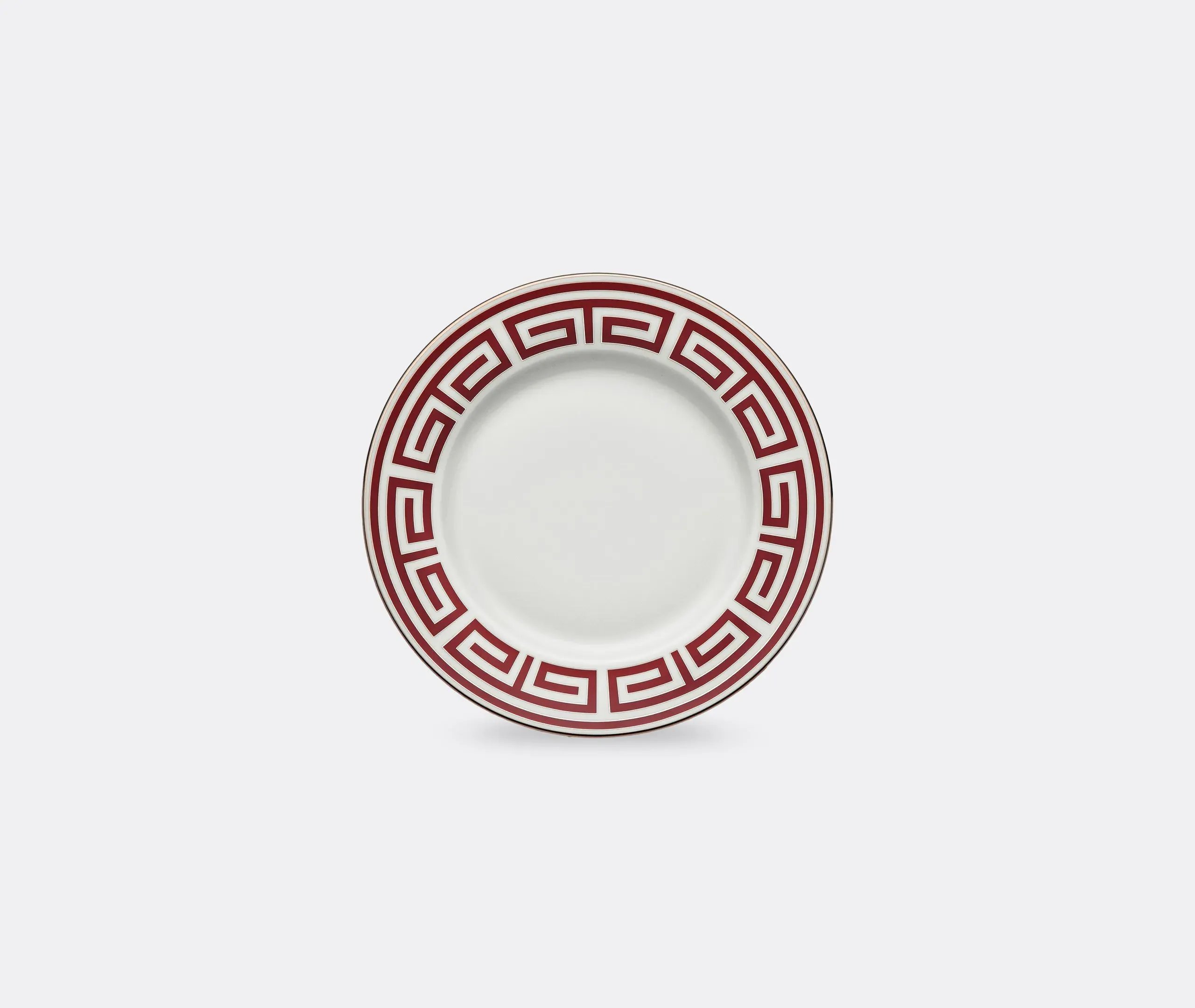 Charger Plate with Maze Pattern - Red, Porcelain