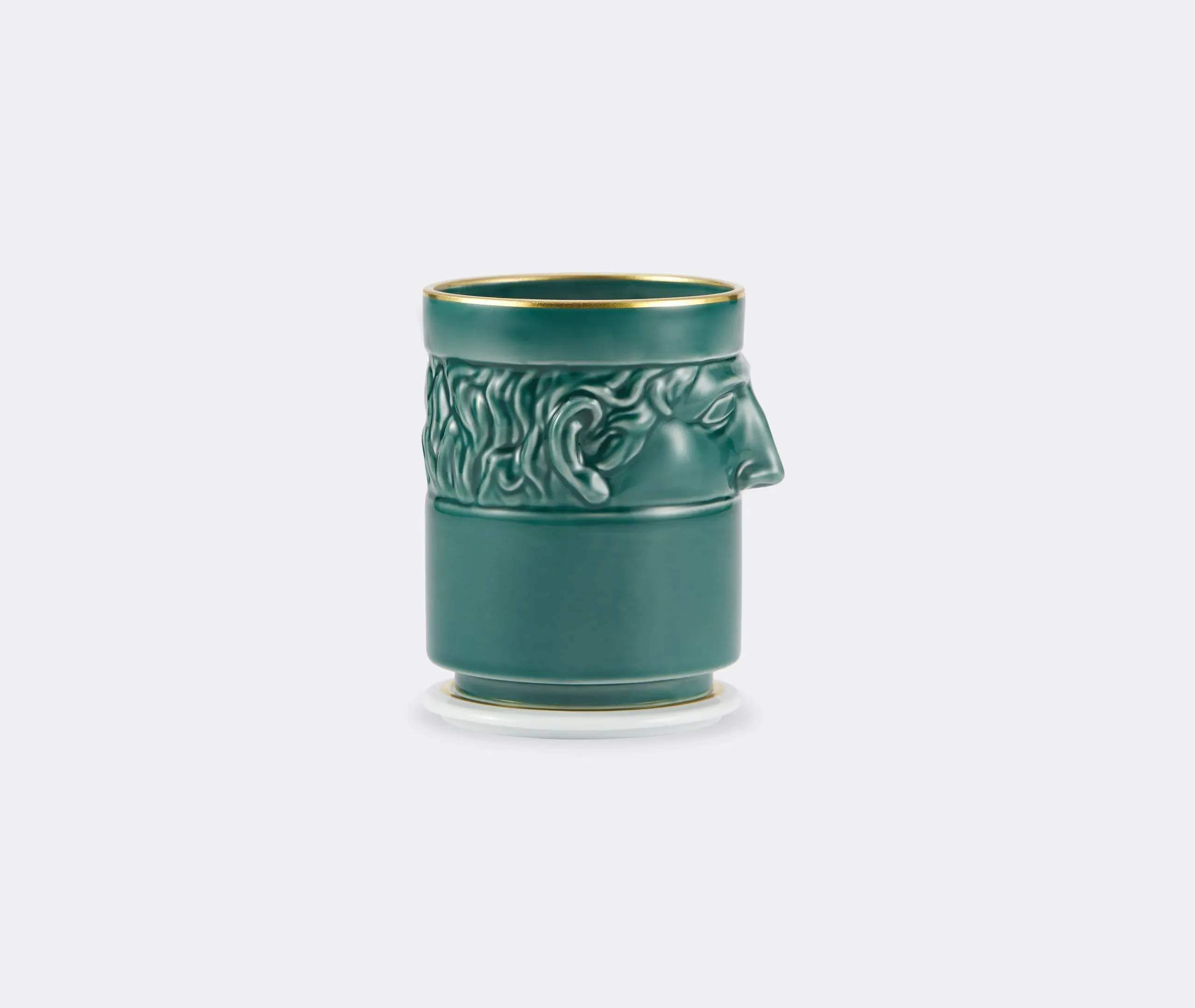 Companion Candle with Lid - Green, Porcelain
