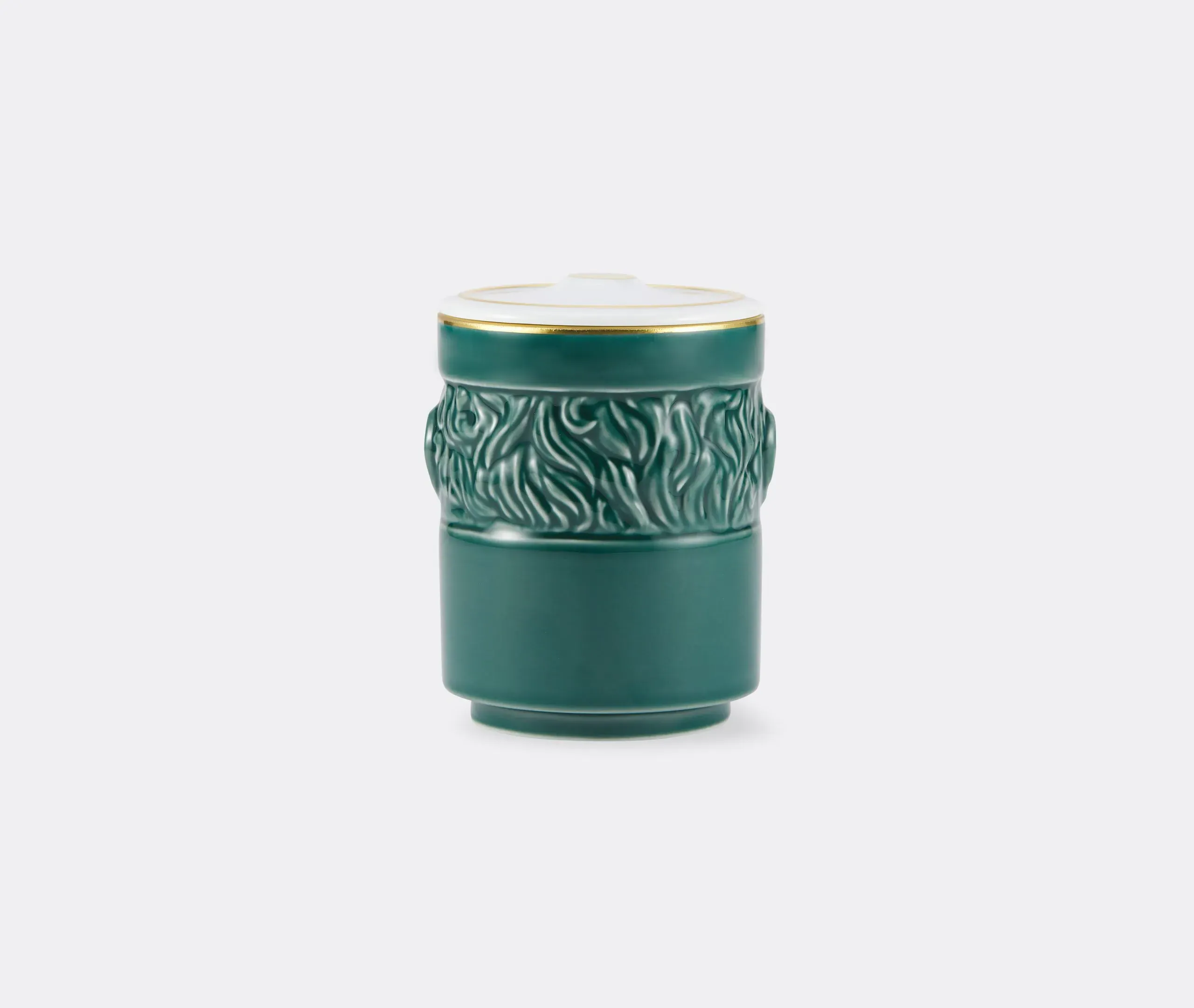 Companion Candle with Lid - Green, Porcelain