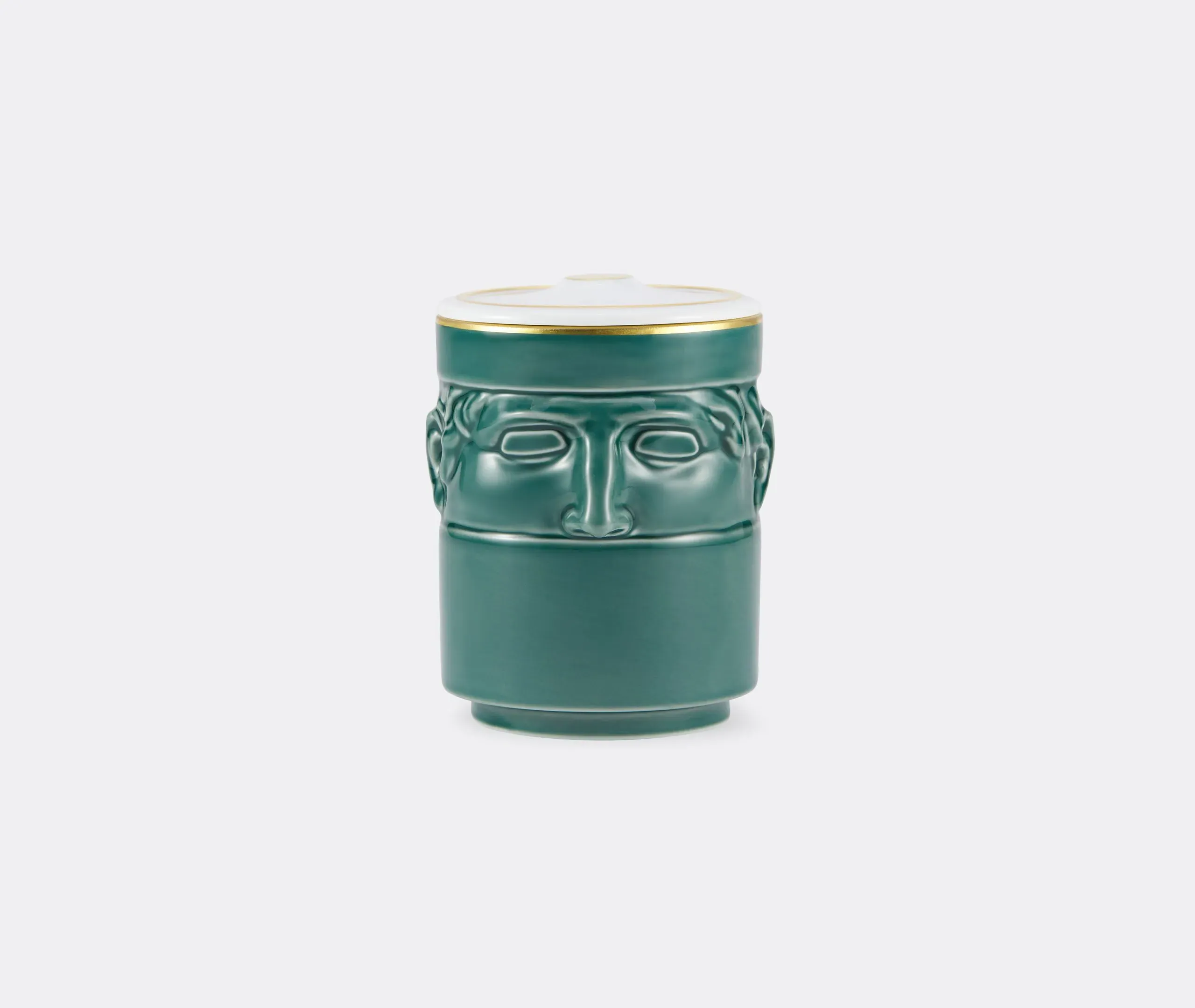 Companion Candle with Lid - Green, Porcelain image