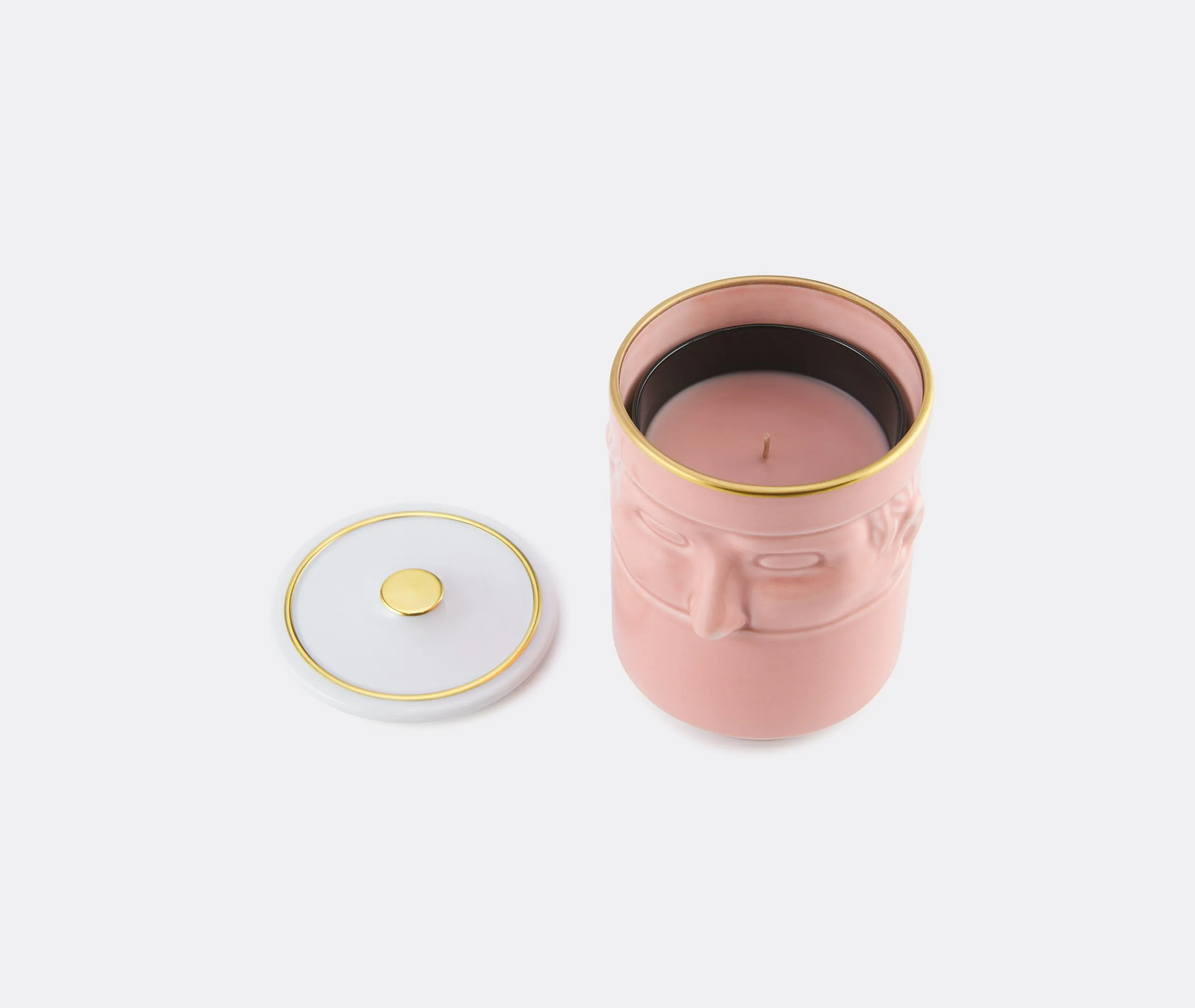 Companion Candle with Lid - Pink, Porcelain
