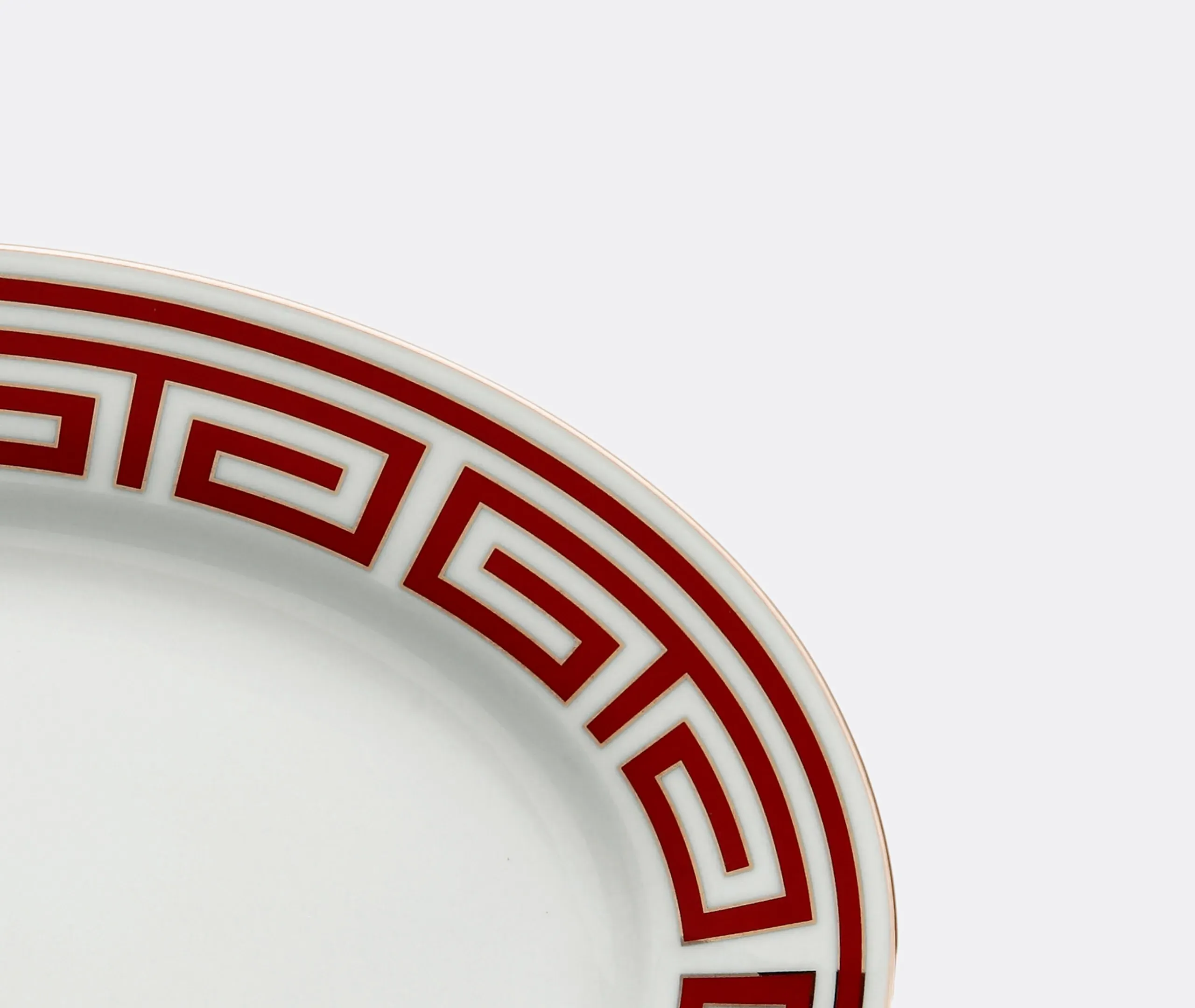 Labirinto Oval Platter - Red, Porcelain