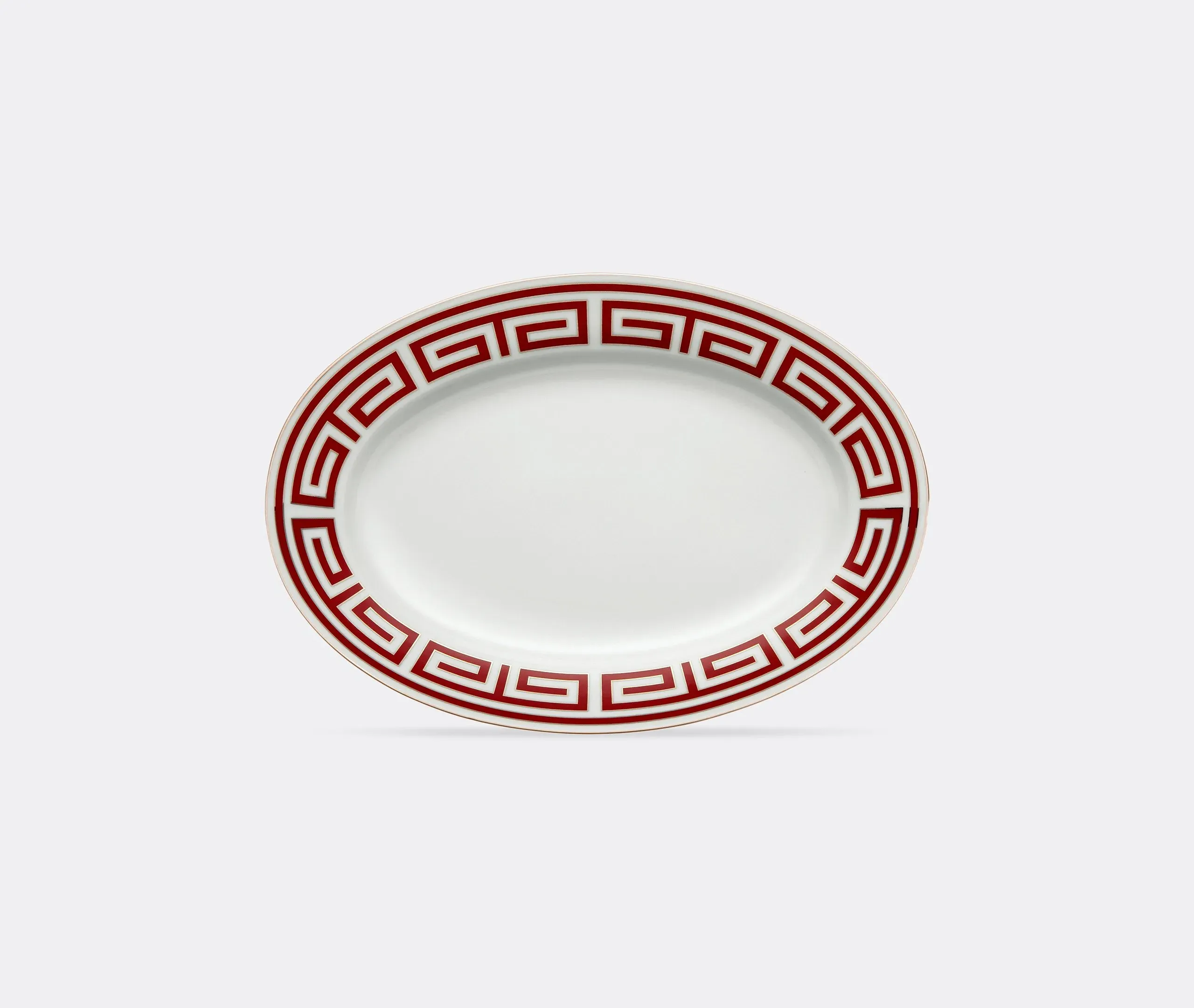 Labirinto Oval Platter - Red, Porcelain