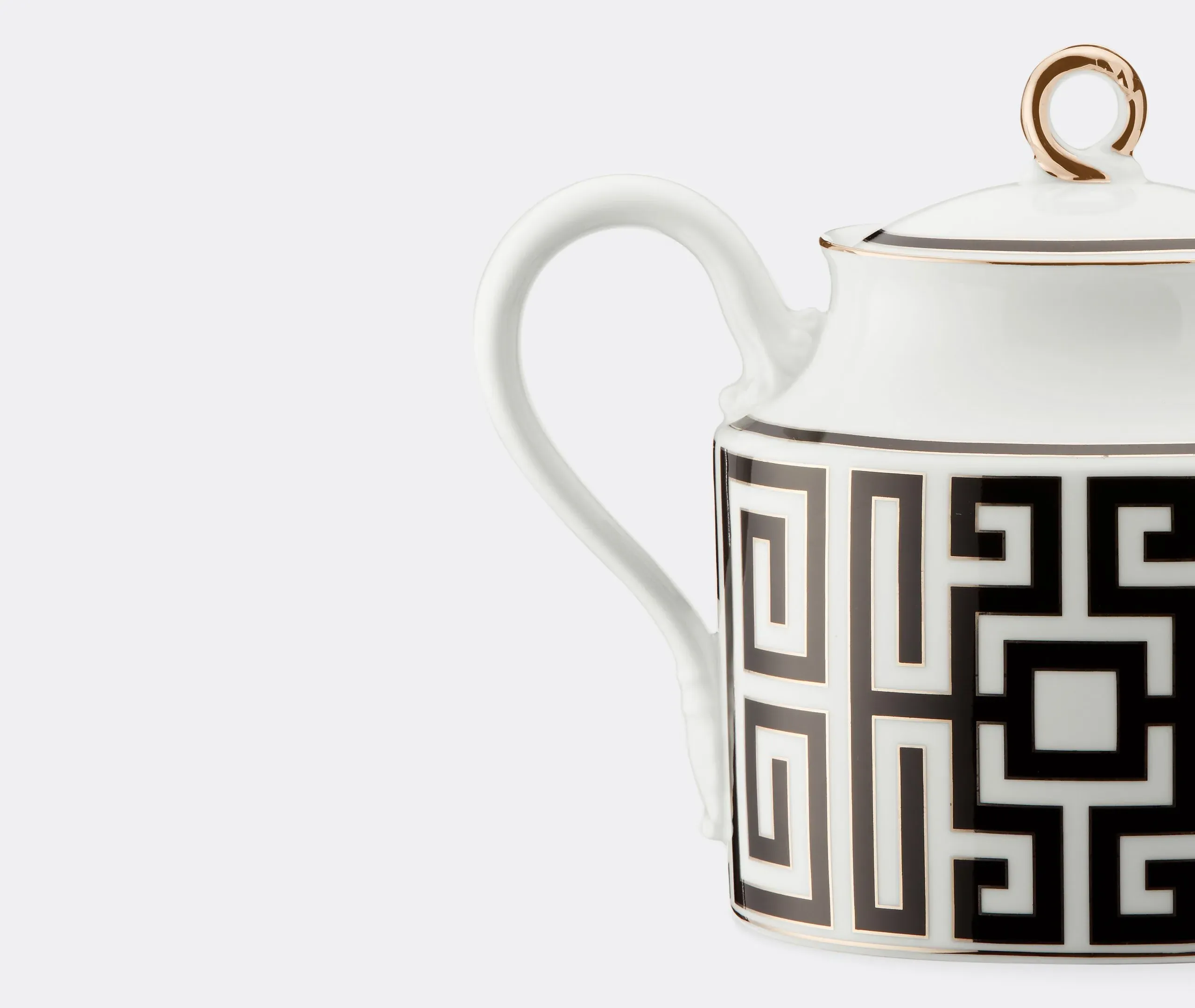 Labirinto Teapot - Black, Porcelain
