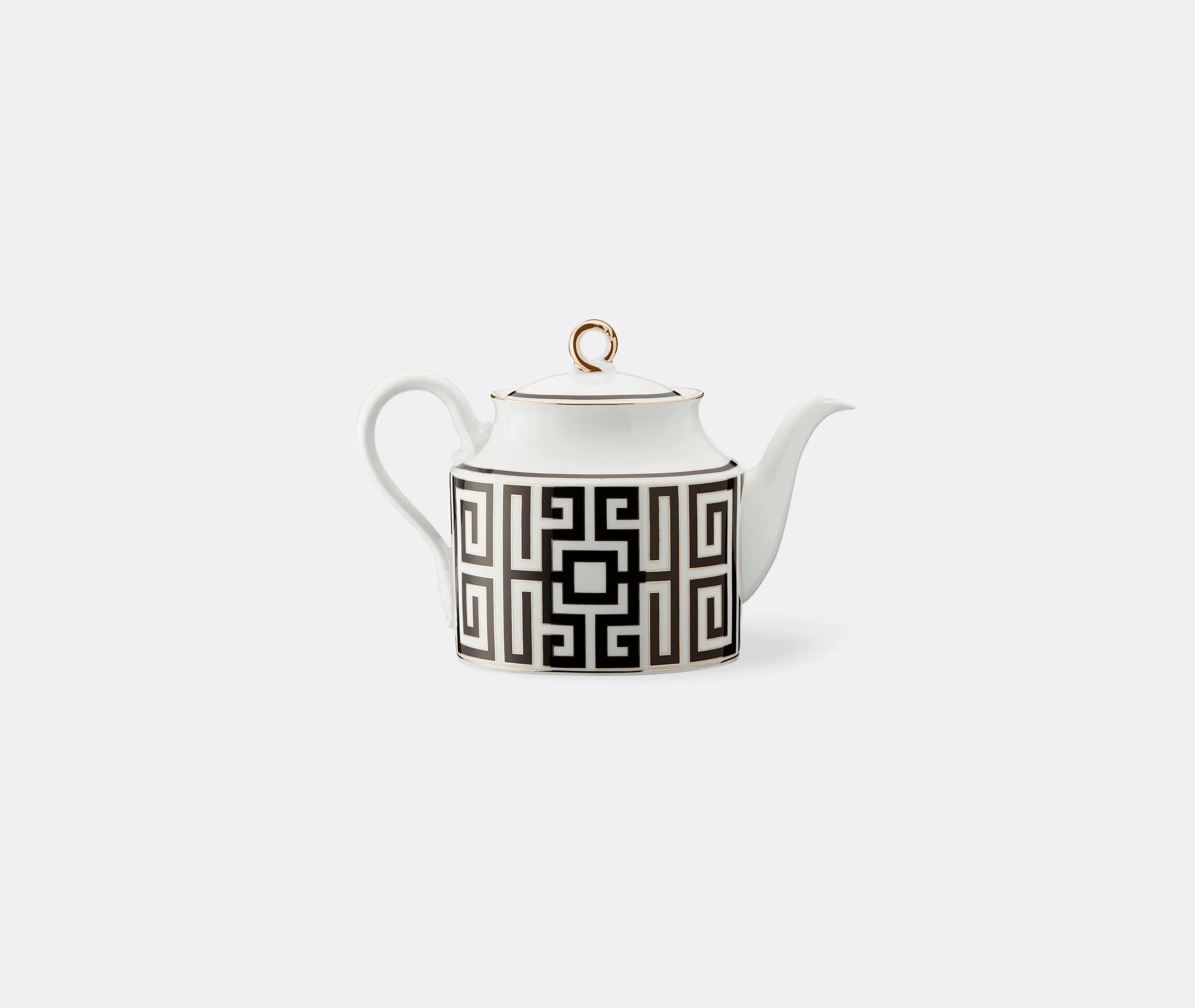 Labirinto Teapot with Maze Pattern - Black, Porcelain image
