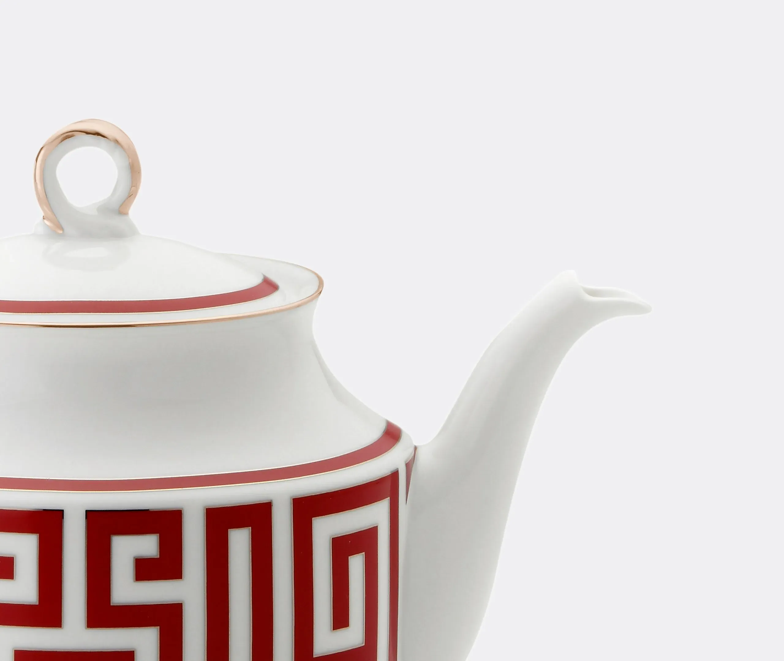 Labirinto Teapot with Maze Pattern - Red, Porcelain
