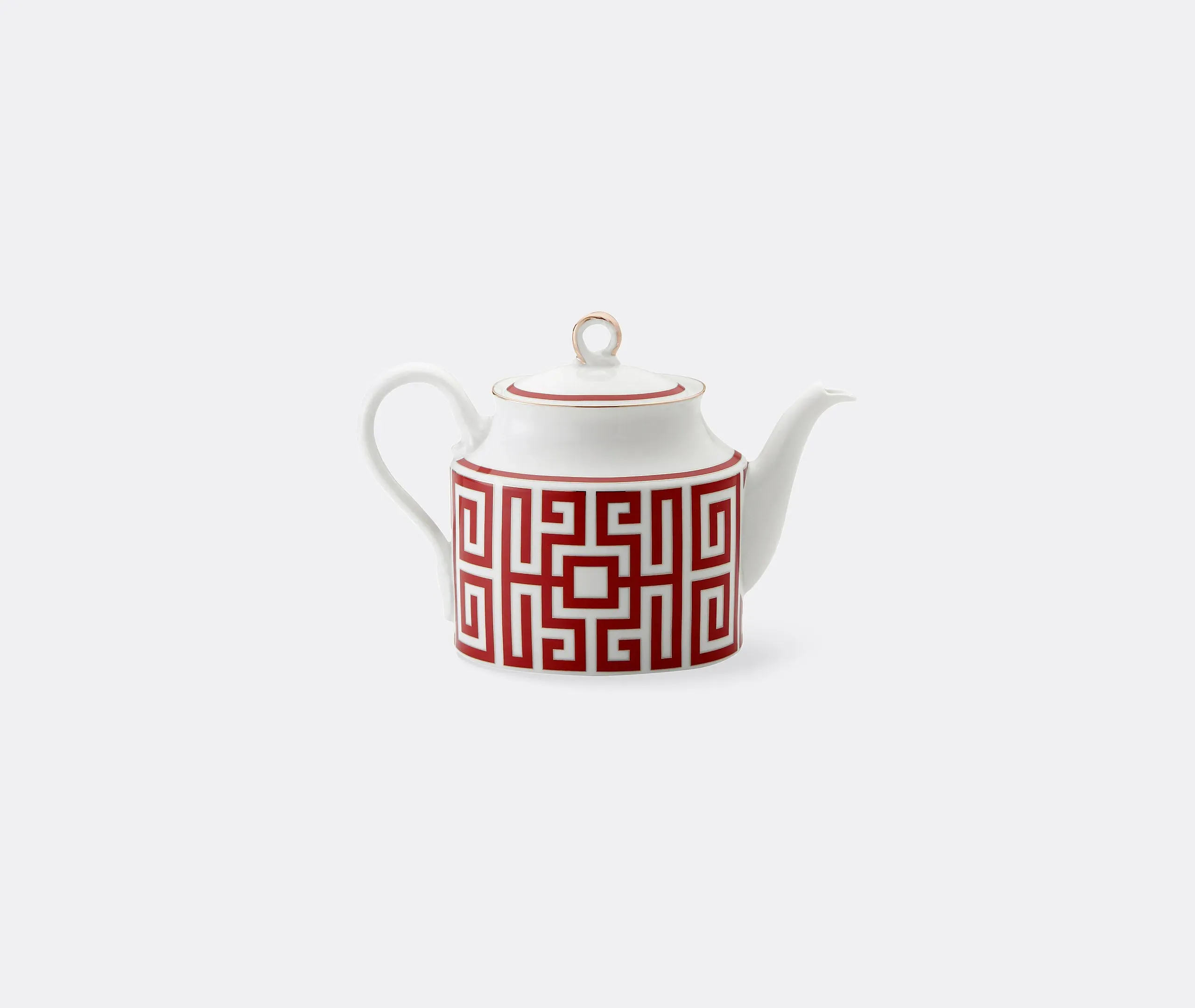 Labirinto Teapot with Maze Pattern - Red, Porcelain