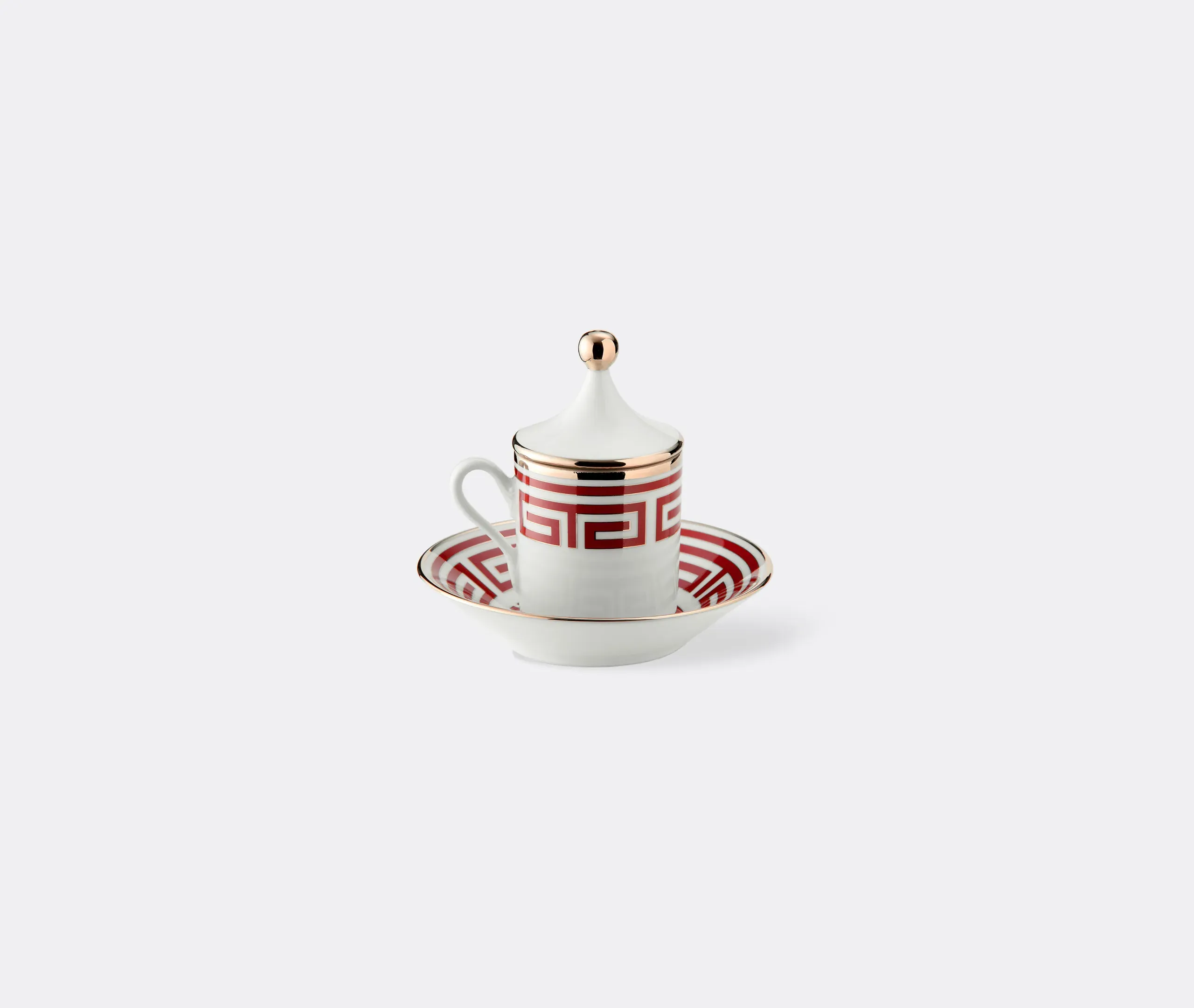 Labirinto Tête À Tête Coffee Set of Two - Red, Porcelain