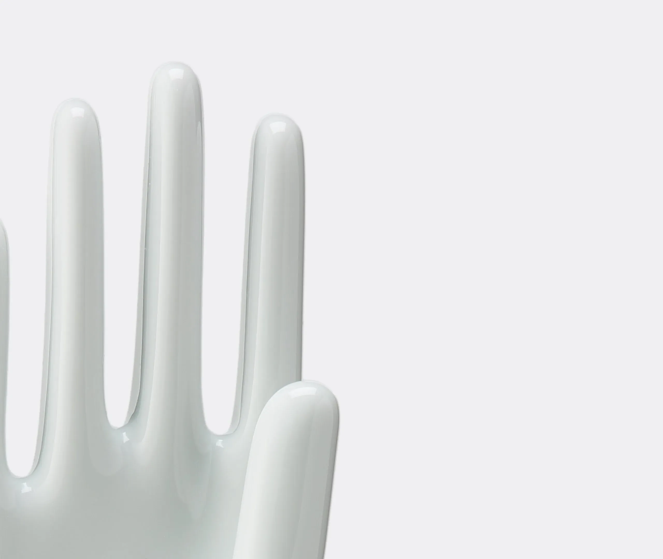 Large Decorative Hand Sculpture - White, Ceramic